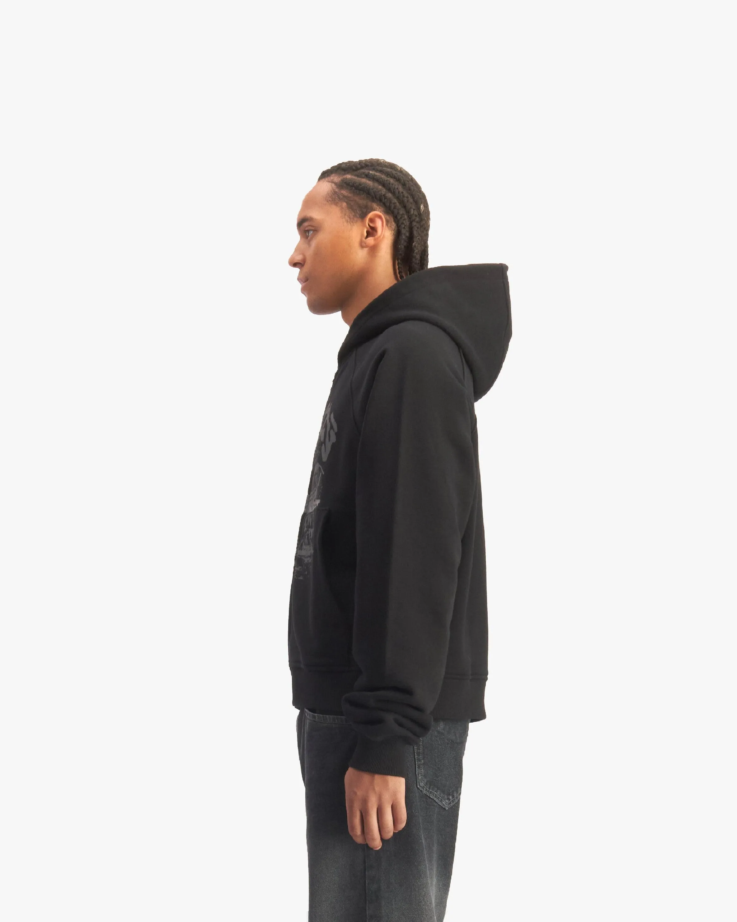 SHOOTING HOUSE ZIP HOODIE BLACK sold by vicinity product image thumbnail 4