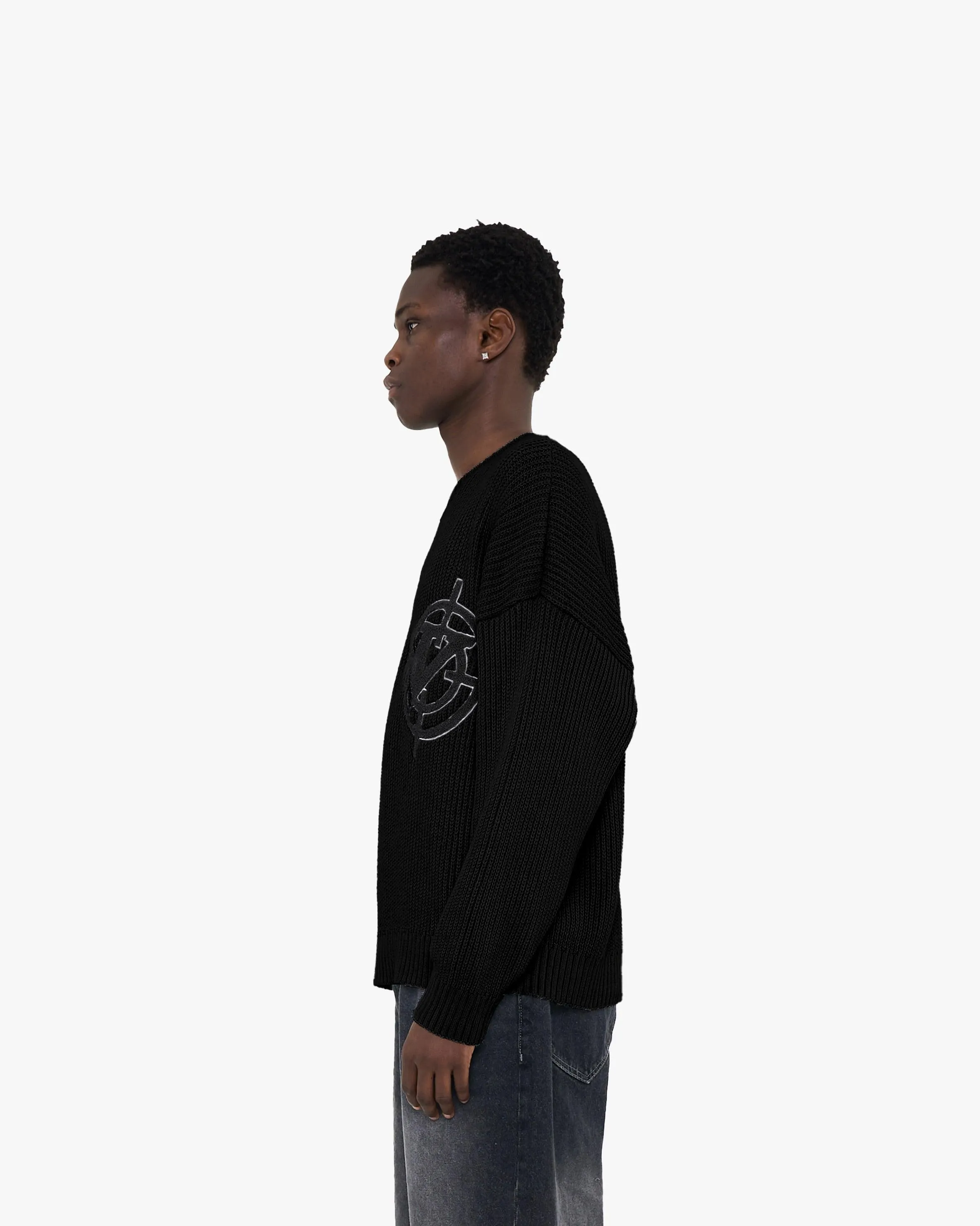 V-LOGO KNITWEAR BLACK sold by vicinity product image thumbnail 5