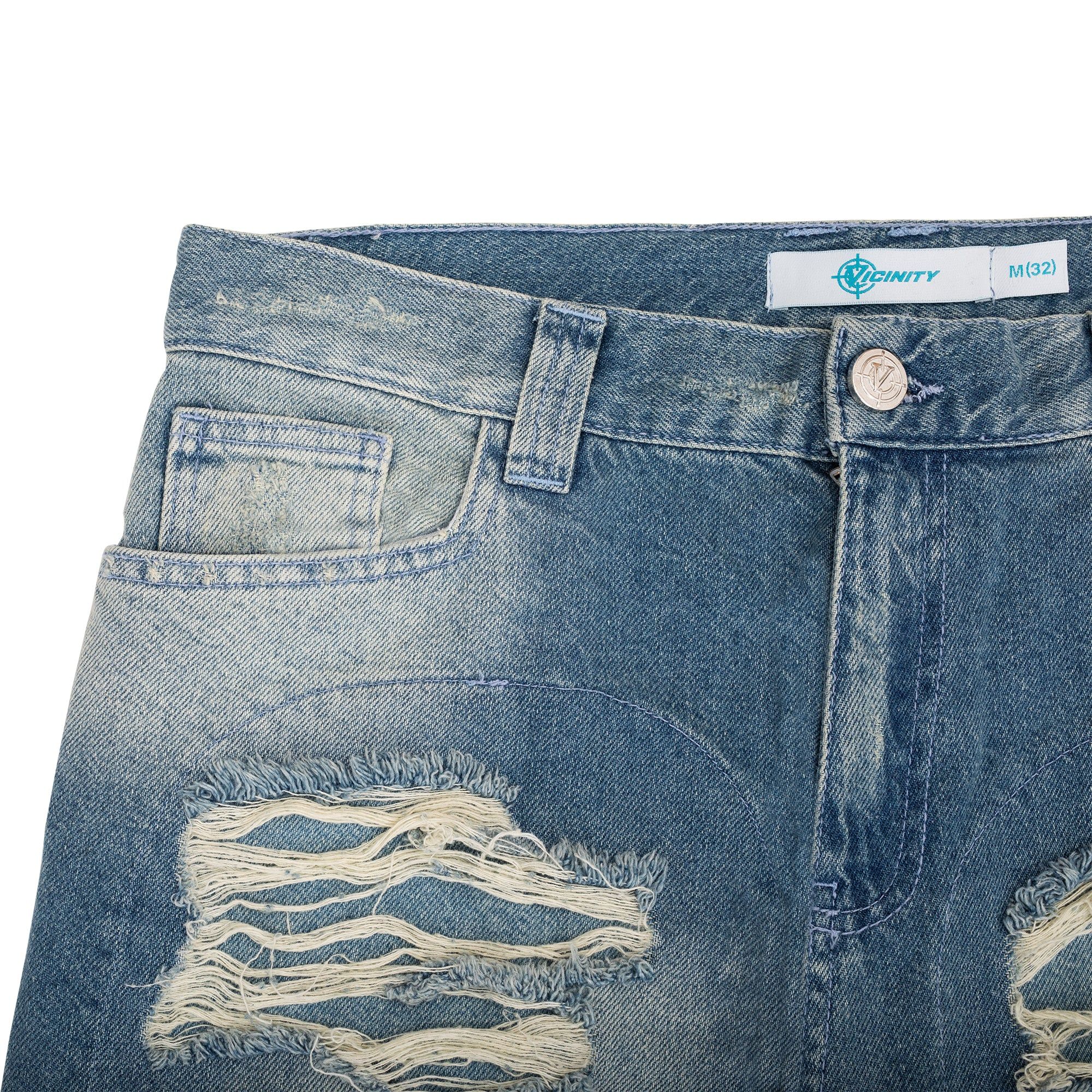 DISTRESSED DENIM LIGHT BLUE / CREAM sold by vicinity product image thumbnail 7