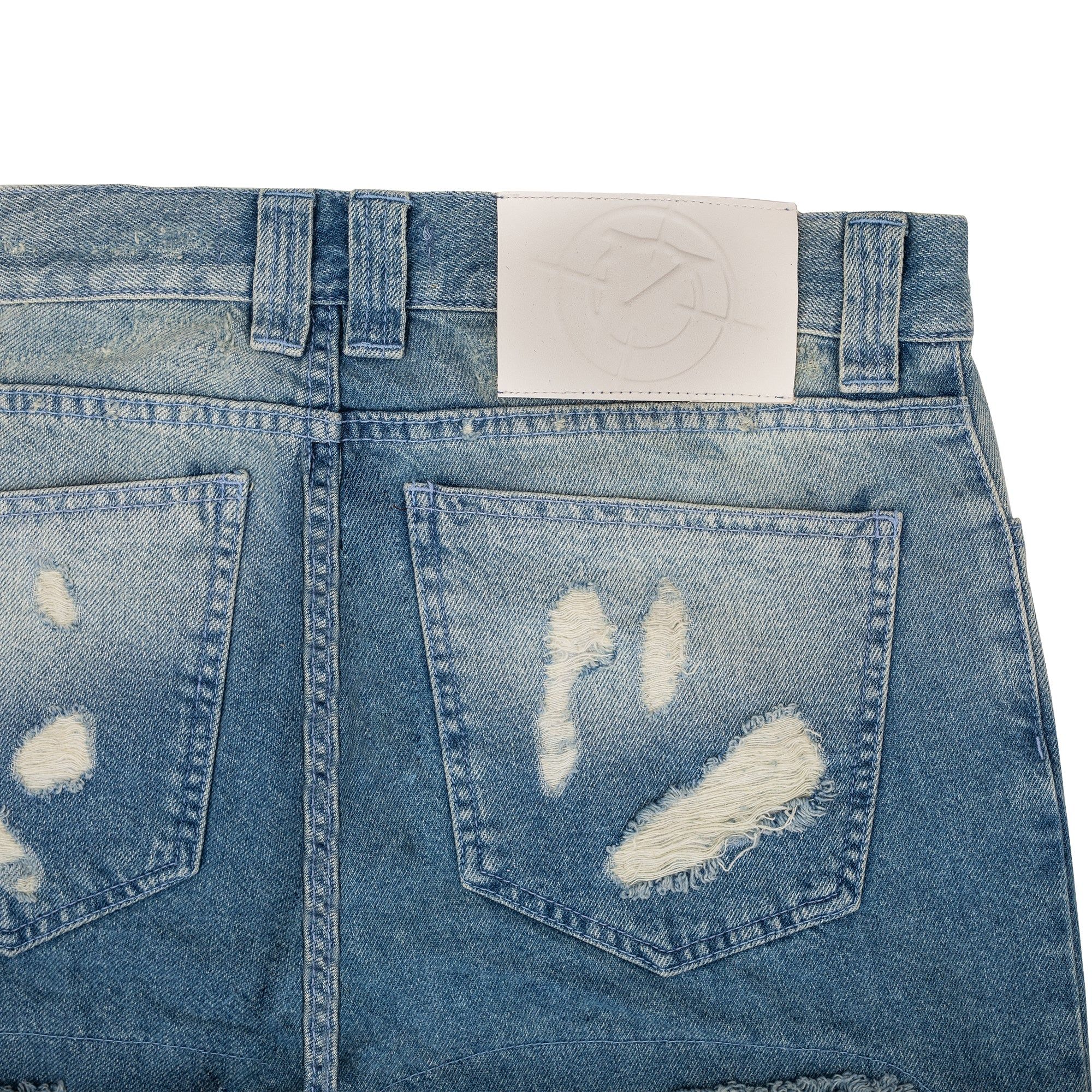DISTRESSED DENIM LIGHT BLUE / CREAM sold by vicinity product image thumbnail 8