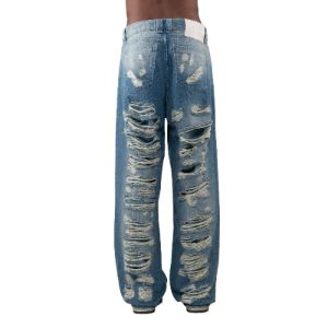 DISTRESSED DENIM LIGHT BLUE / CREAM sold by vicinity