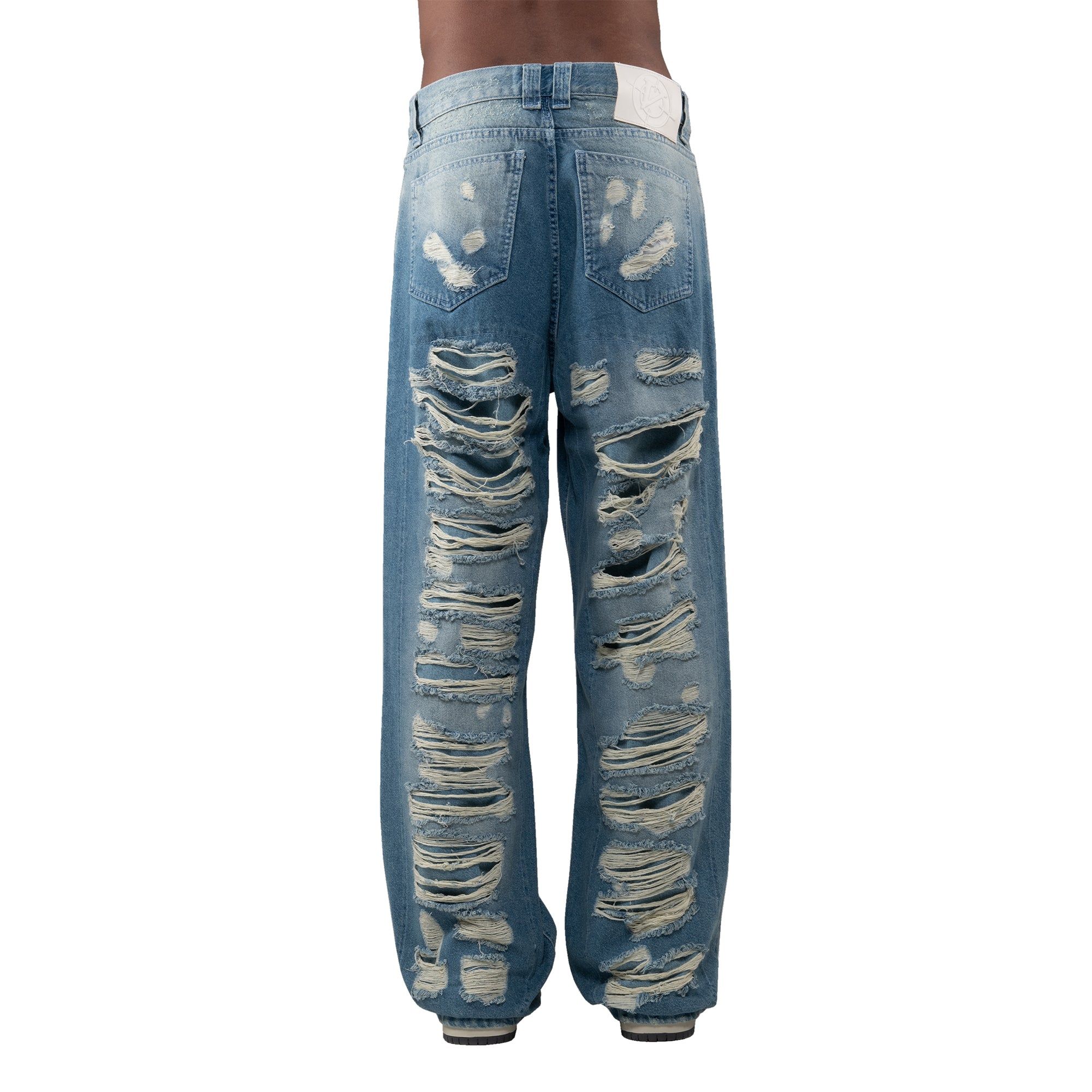 DISTRESSED DENIM LIGHT BLUE / CREAM sold by vicinity product image thumbnail 5