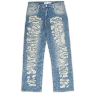 DISTRESSED DENIM LIGHT BLUE / CREAM sold by vicinity
