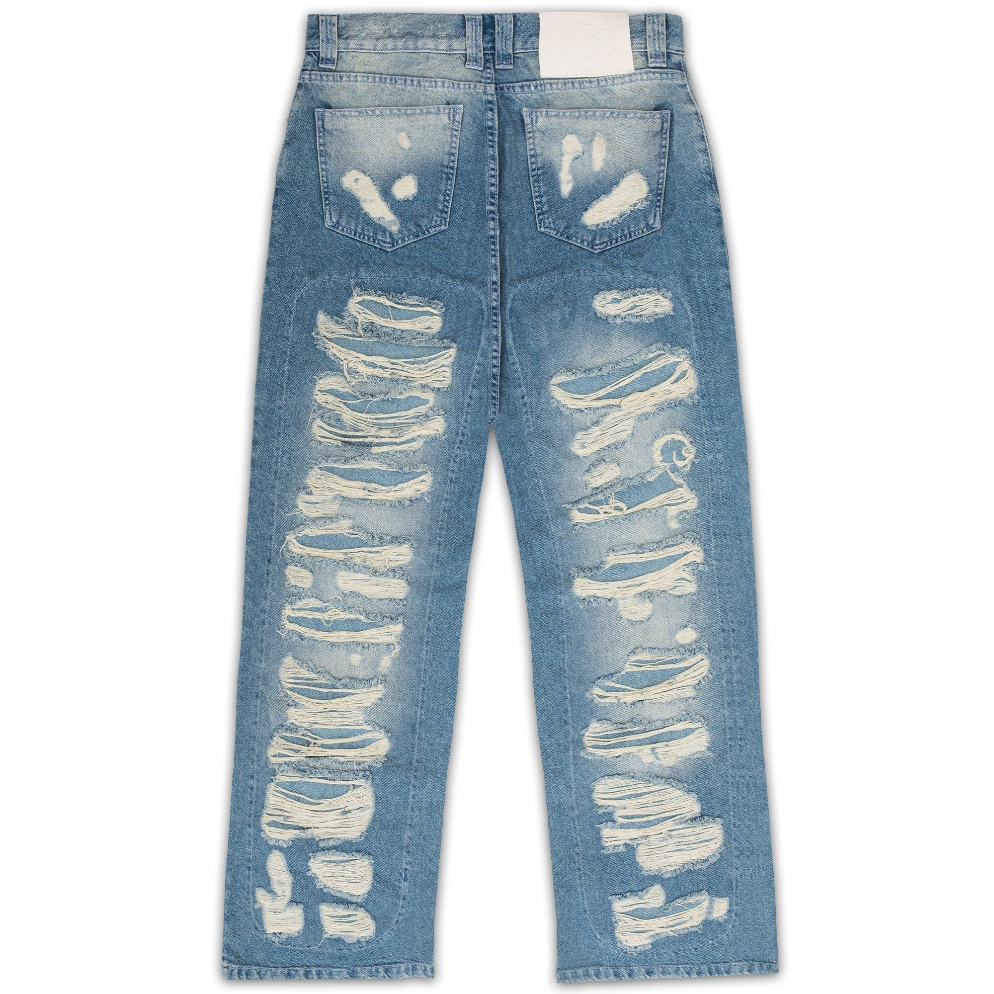 DISTRESSED DENIM LIGHT BLUE / CREAM sold by vicinity product image thumbnail 6