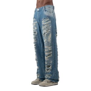 DISTRESSED DENIM LIGHT BLUE / CREAM sold by vicinity