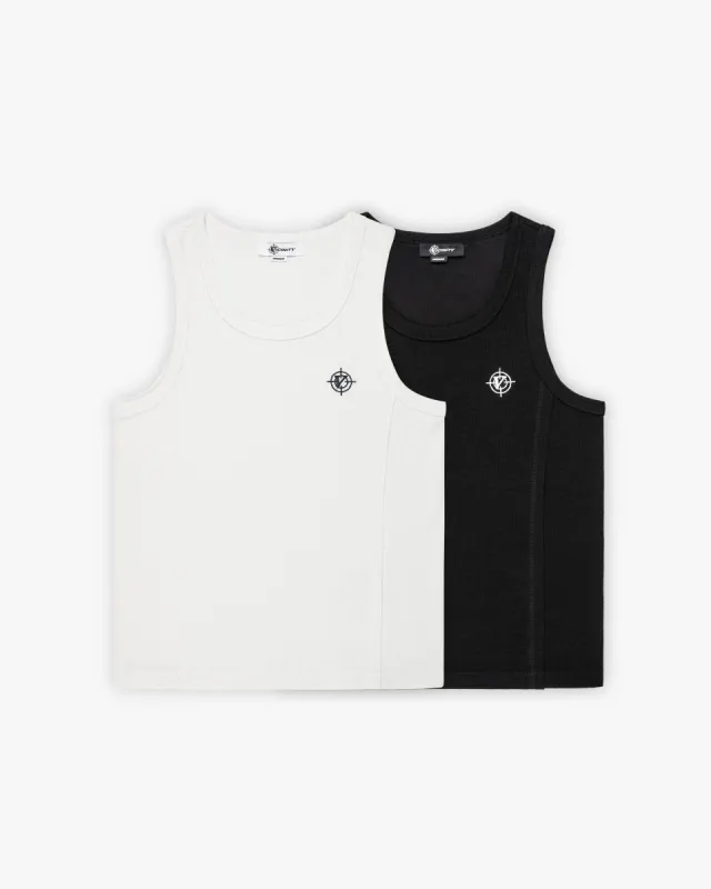 TANKTOPS DOUBLE PACK (BLACK & WHITE) sold by vicinity