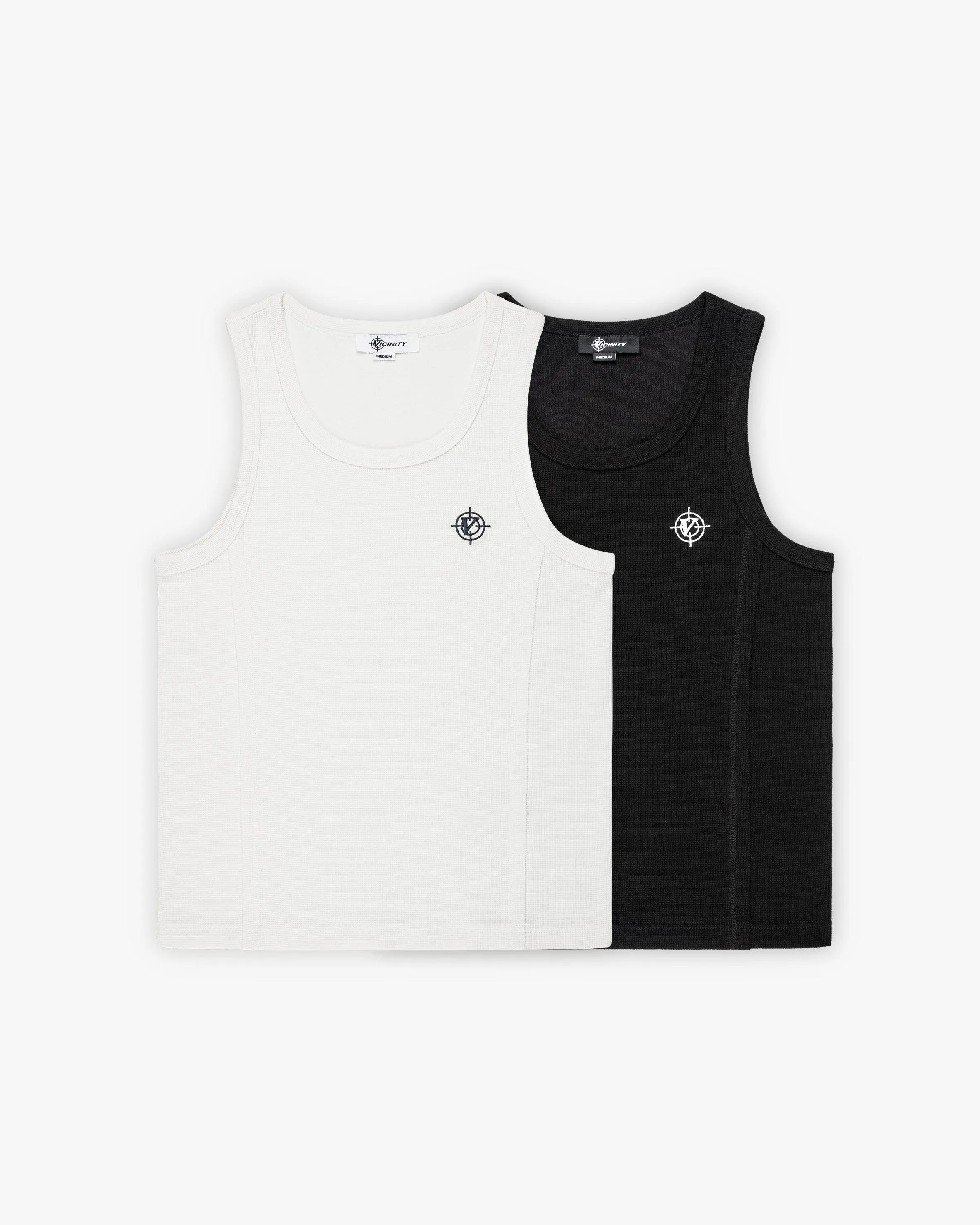 TANKTOPS DOUBLE PACK (BLACK & WHITE) sold by vicinity