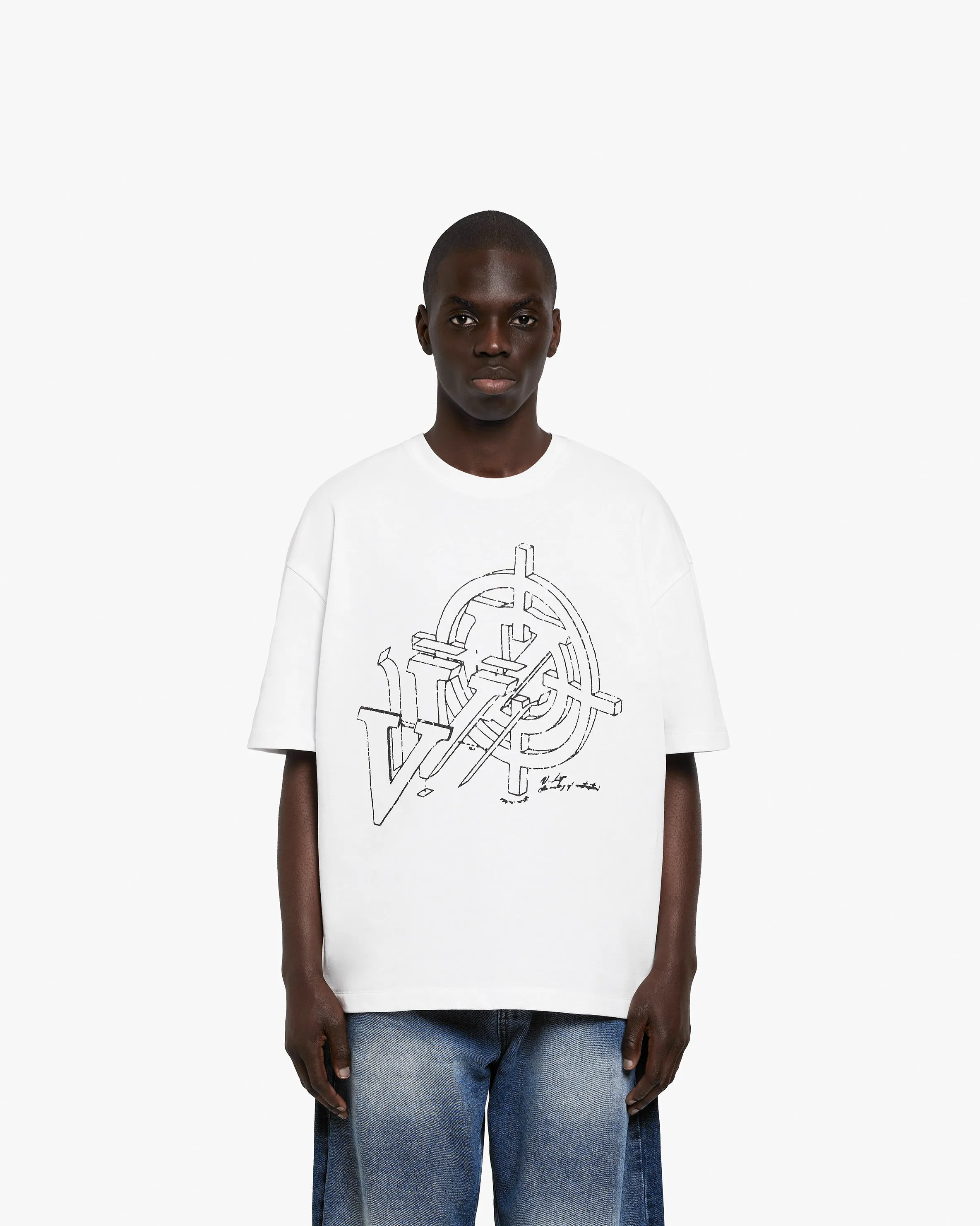CONSTRUCTION LOGO TEE WHITE sold by vicinity product image thumbnail 2