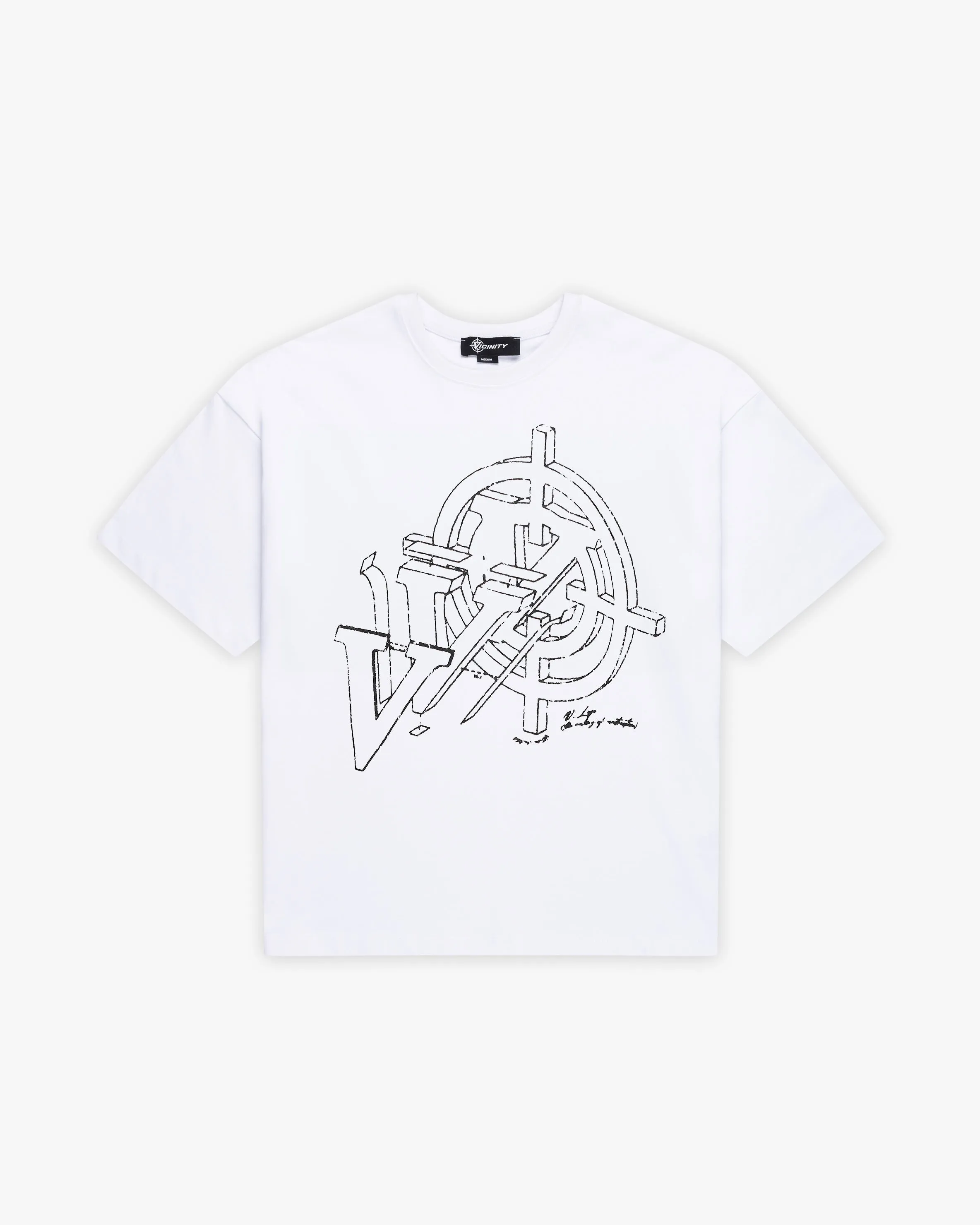 CONSTRUCTION LOGO TEE WHITE sold by vicinity
