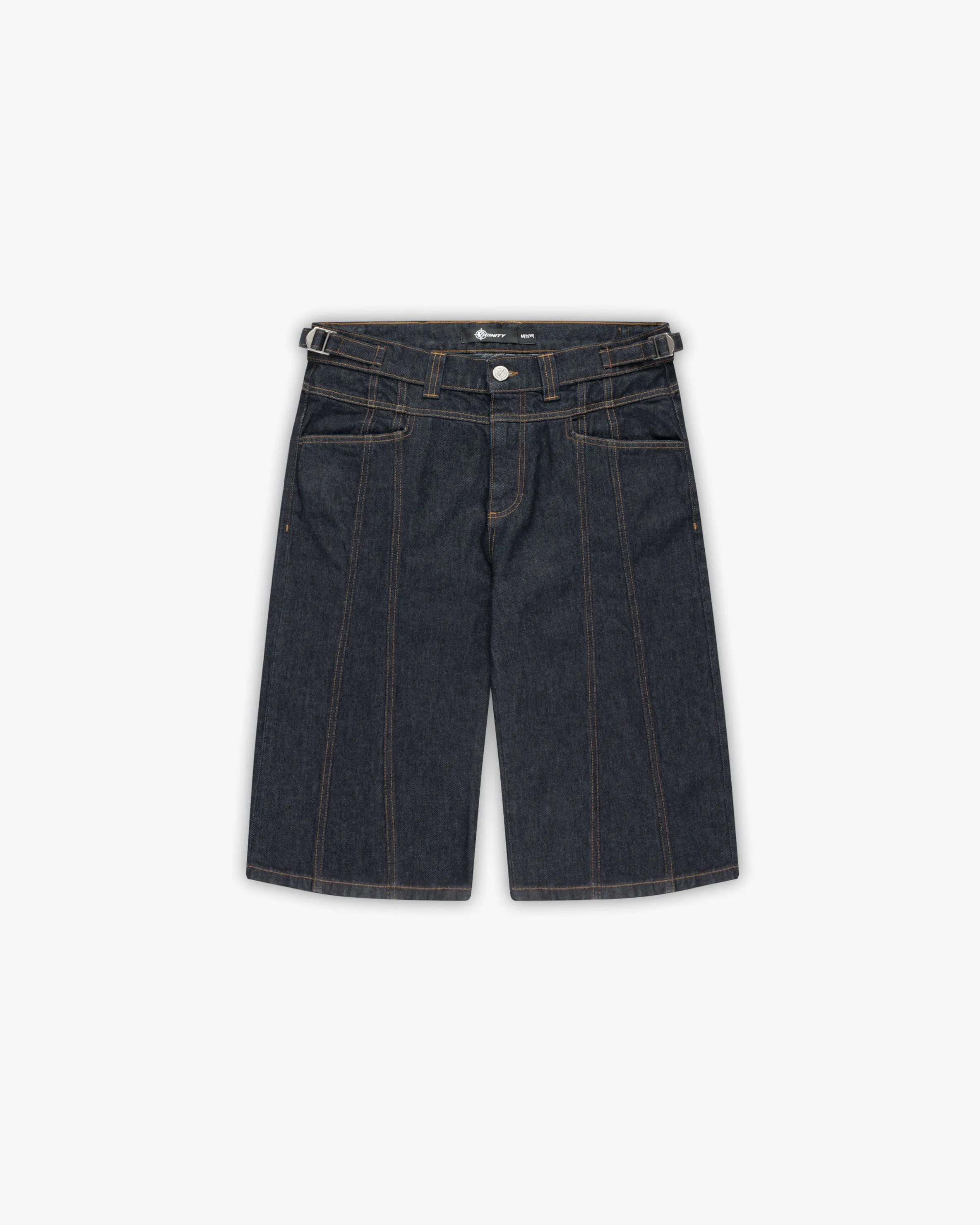 V-LOGO RAW JORTS sold by vicinity