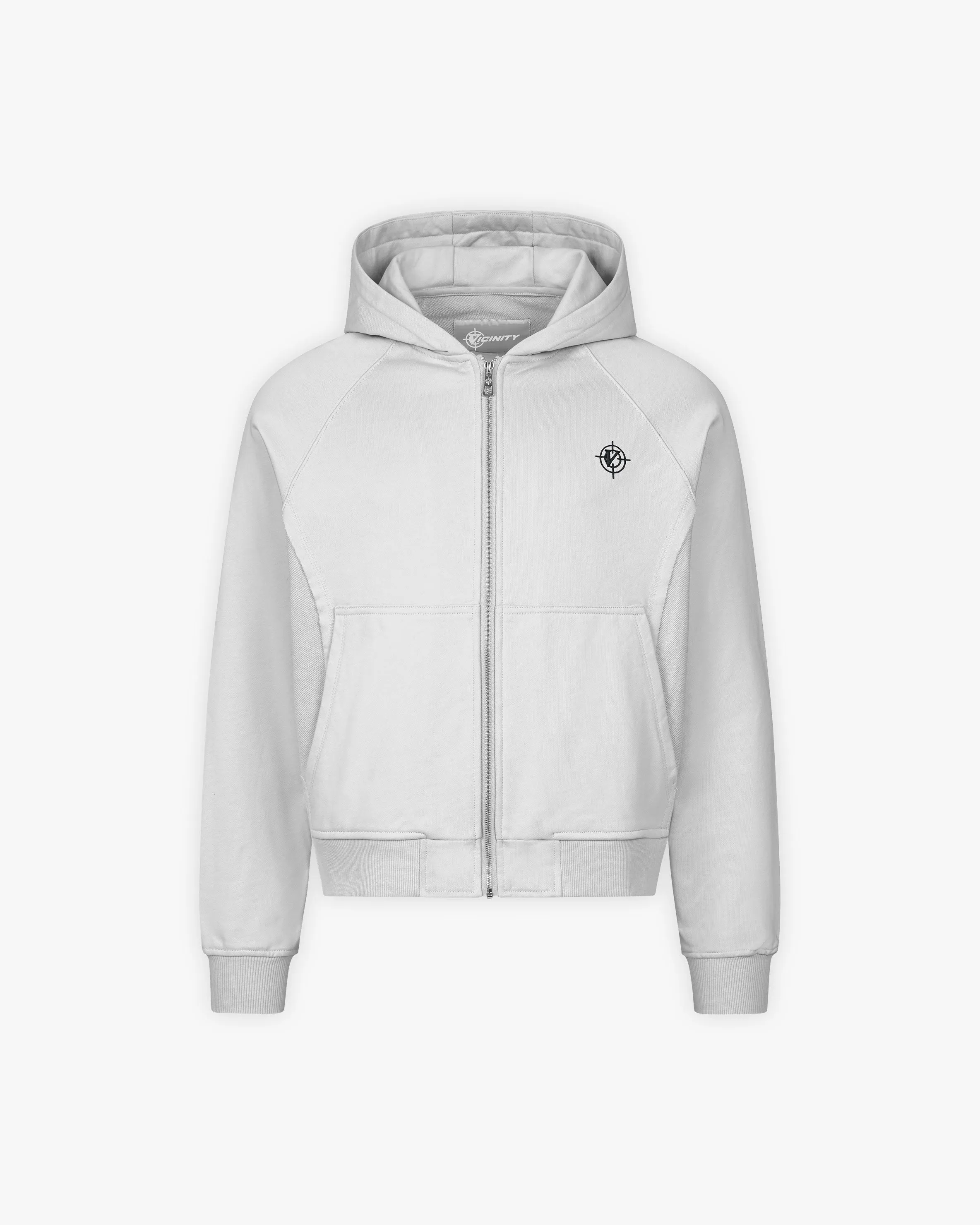 INSIDE OUT ZIP HOODIE LIGHT GREY (OLD SIZING) sold by vicinity