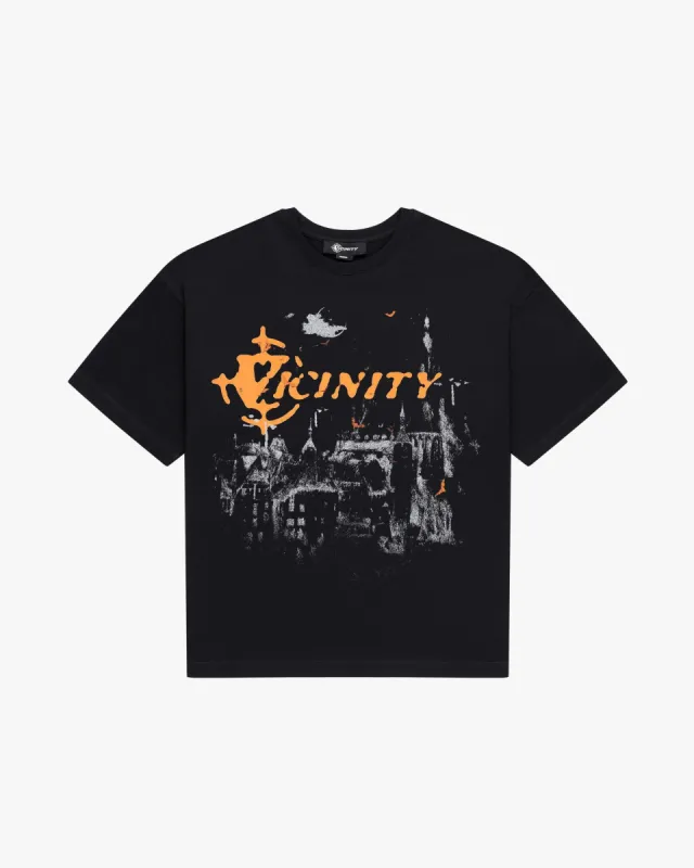 HAUNTED HOUSE TEE BLACK sold by vicinity