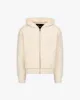 V-LOGO KNIT ZIP HOODIE BEIGE sold by vicinity