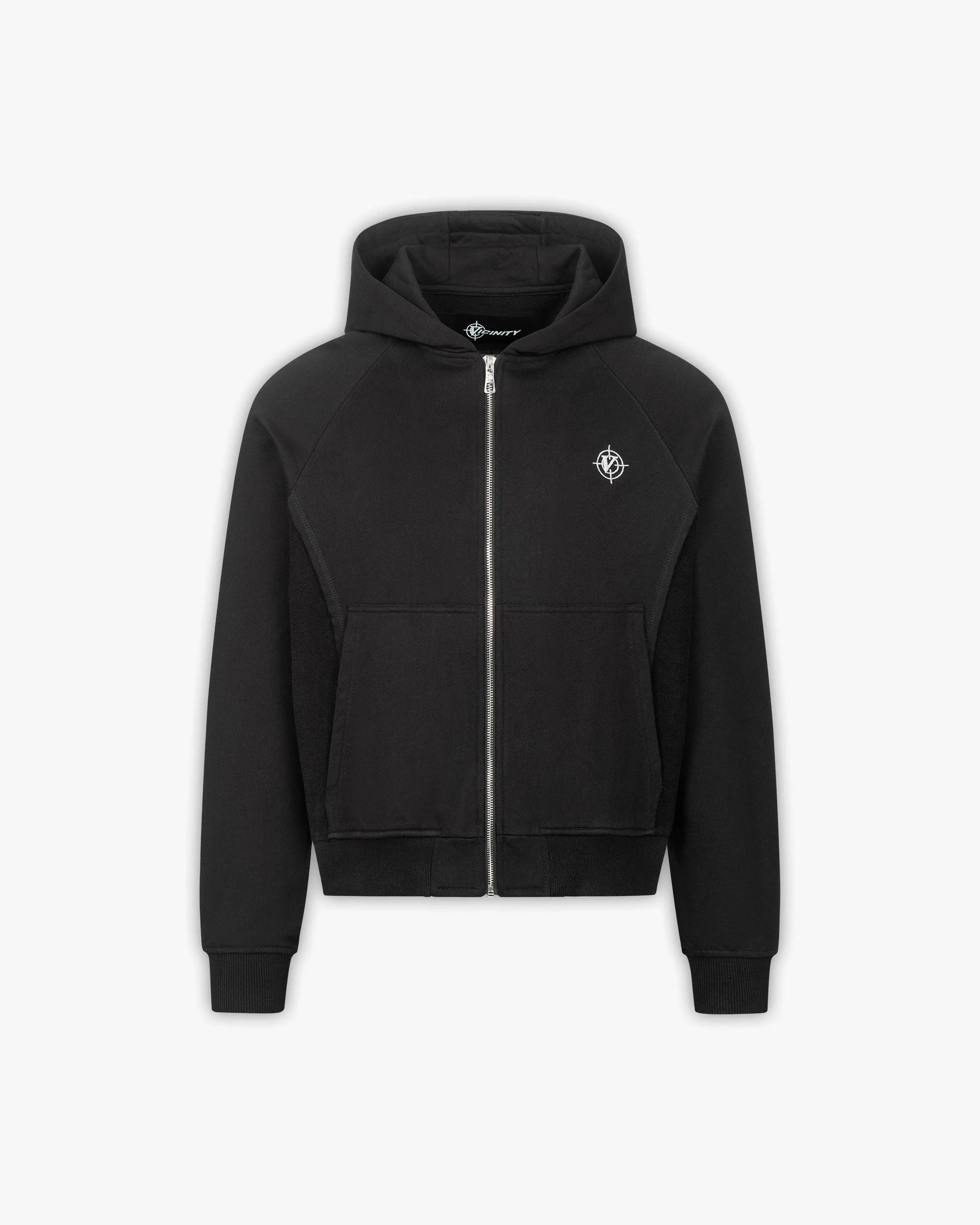 INSIDE OUT ZIP HOODIE BLACK sold by vicinity