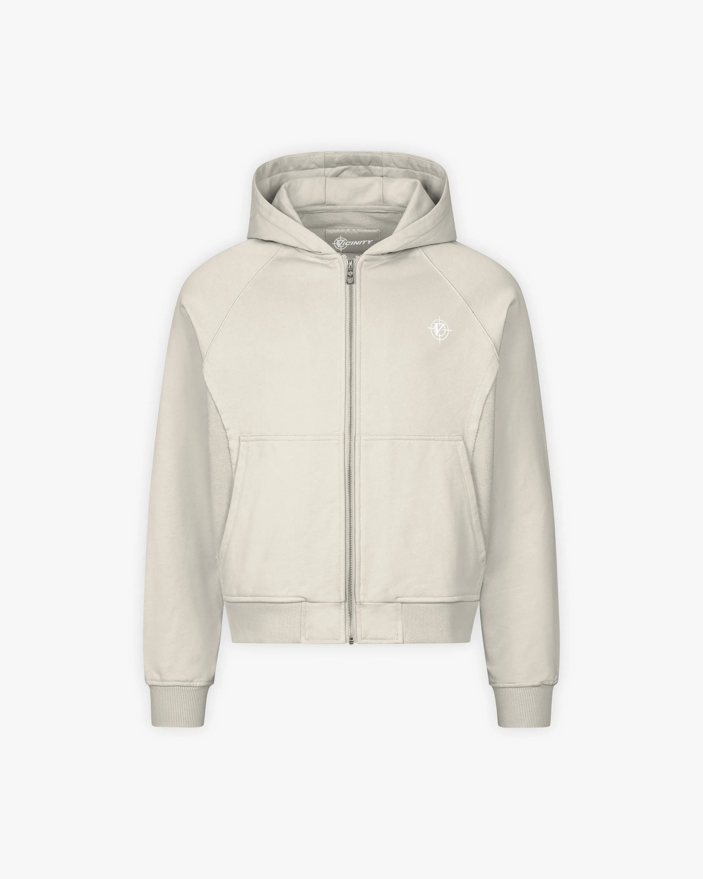 INSIDE OUT ZIP HOODIE BEIGE sold by vicinity