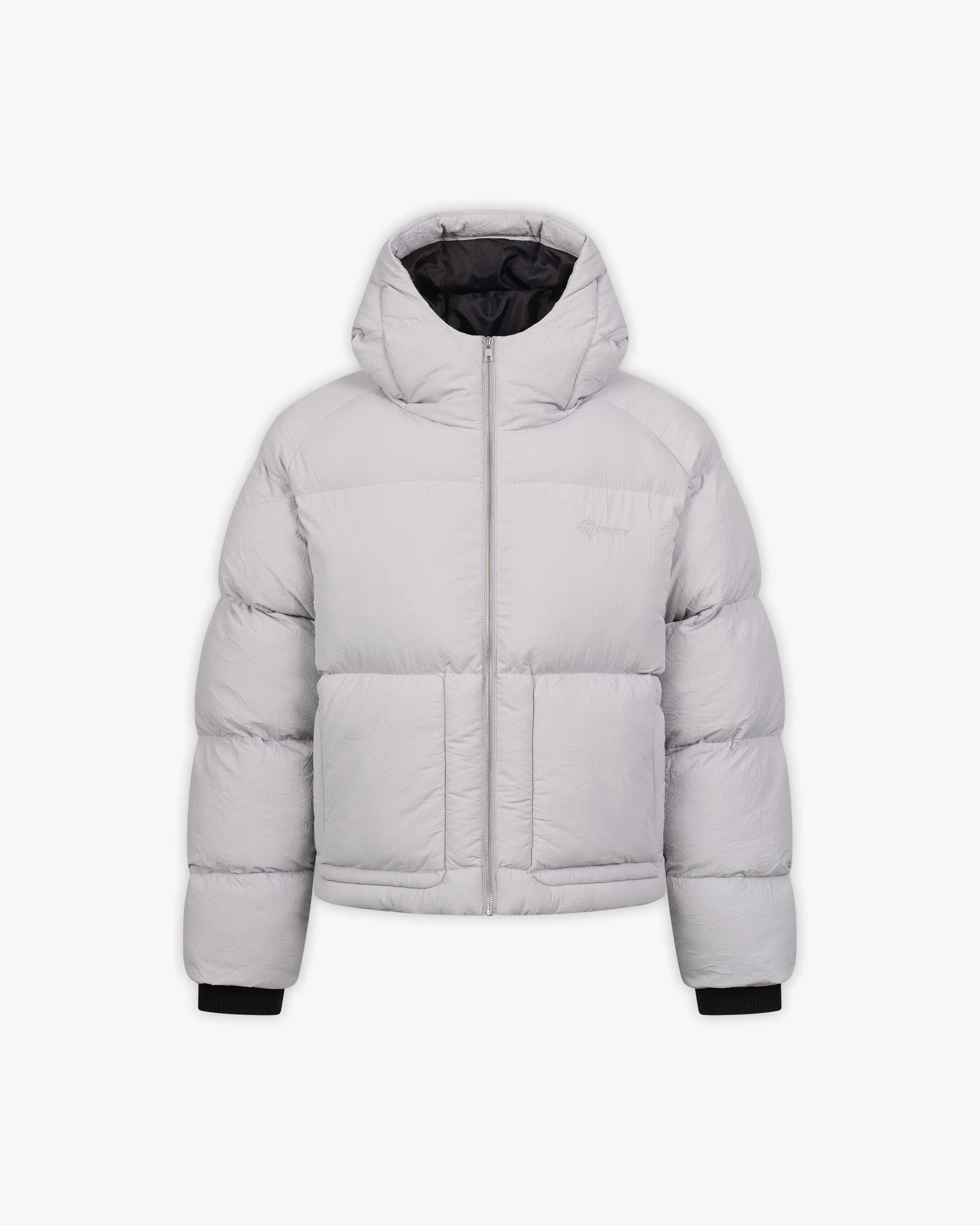 PUFFER JACKET LIGHT GREY sold by vicinity