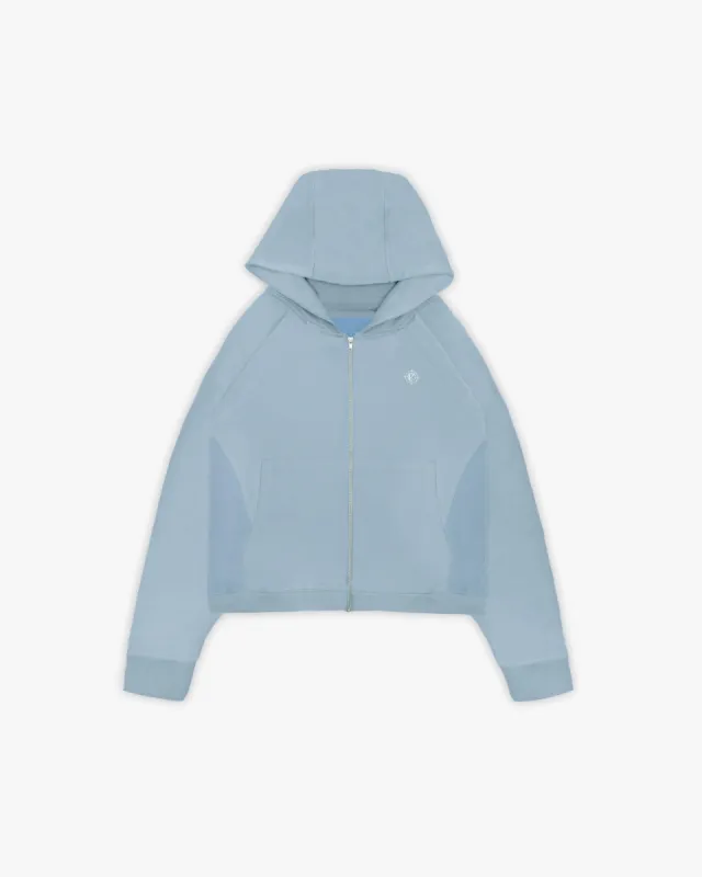 【NAMED COLLECTIVE】DECONSTRUCTED ZIP HOODIE DECONSTRUCTED ZIP HOODIE ICED BLUE | Parallel