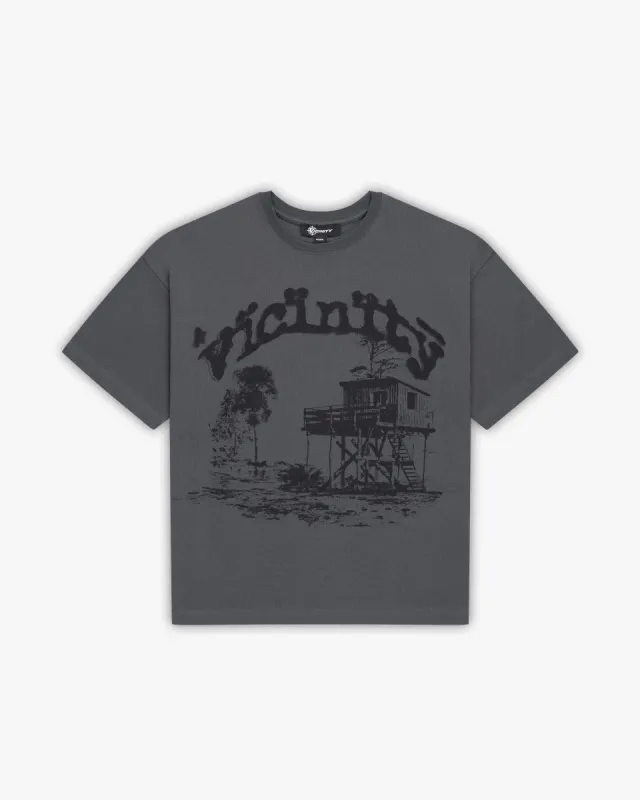 SHOOTING HOUSE TEE DARK GREY sold by vicinity
