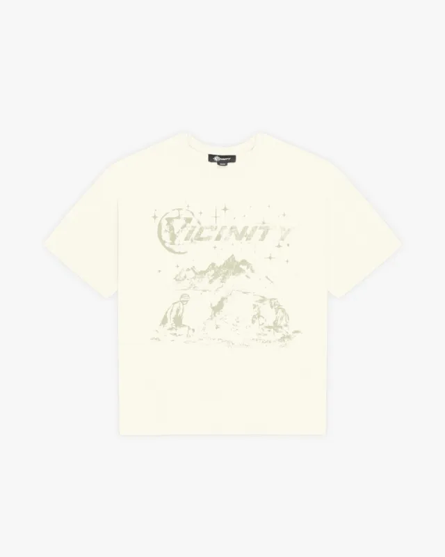 CAMPFIRE TEE CREAMWHITE sold by vicinity