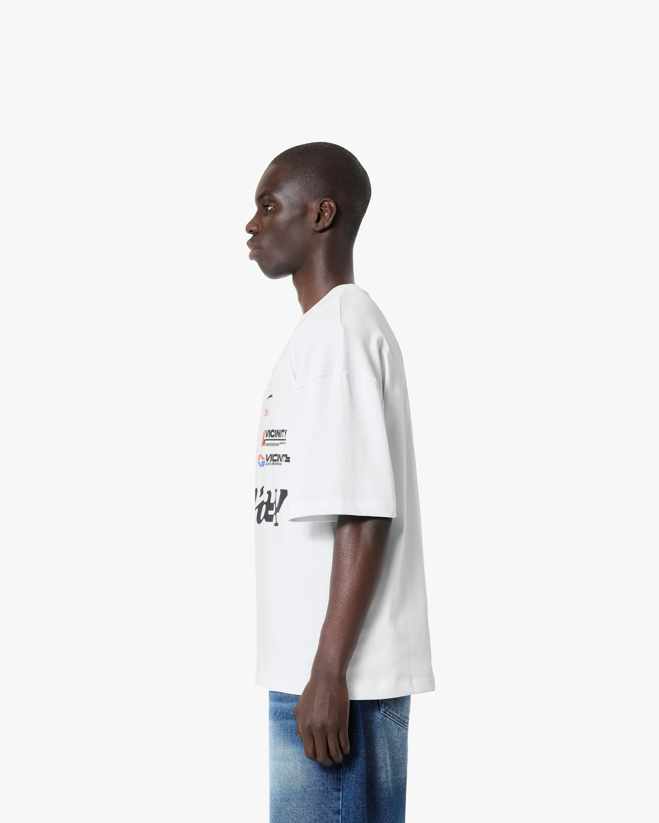 RACING LOGOS TEE WHITE sold by vicinity product image thumbnail 4