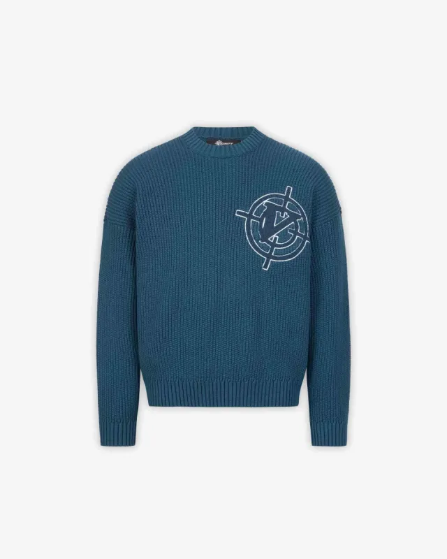 V-LOGO KNITWEAR MIDNIGHT BLUE sold by vicinity