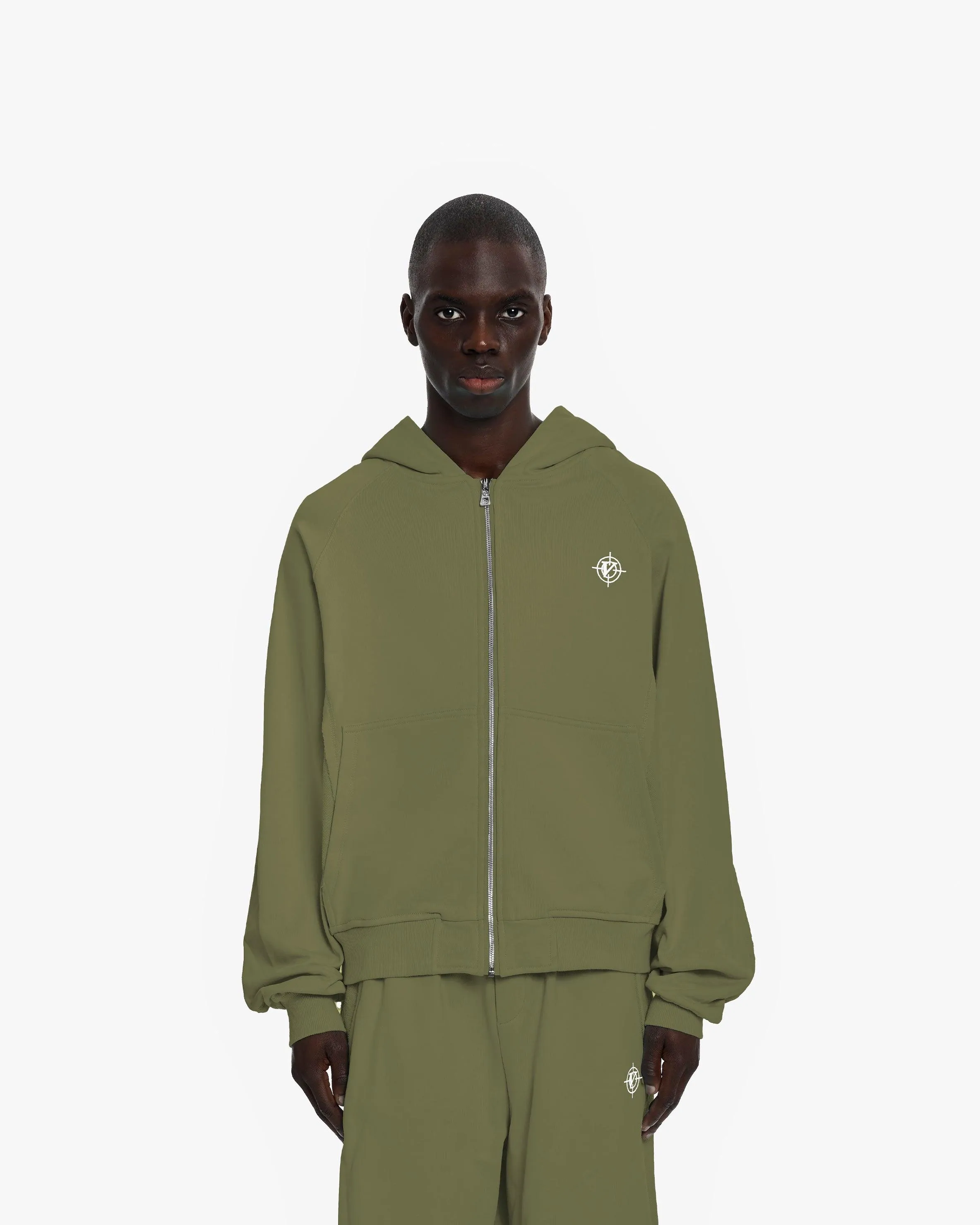 INSIDE OUT ZIP HOODIE KHAKI sold by vicinity product image thumbnail 2