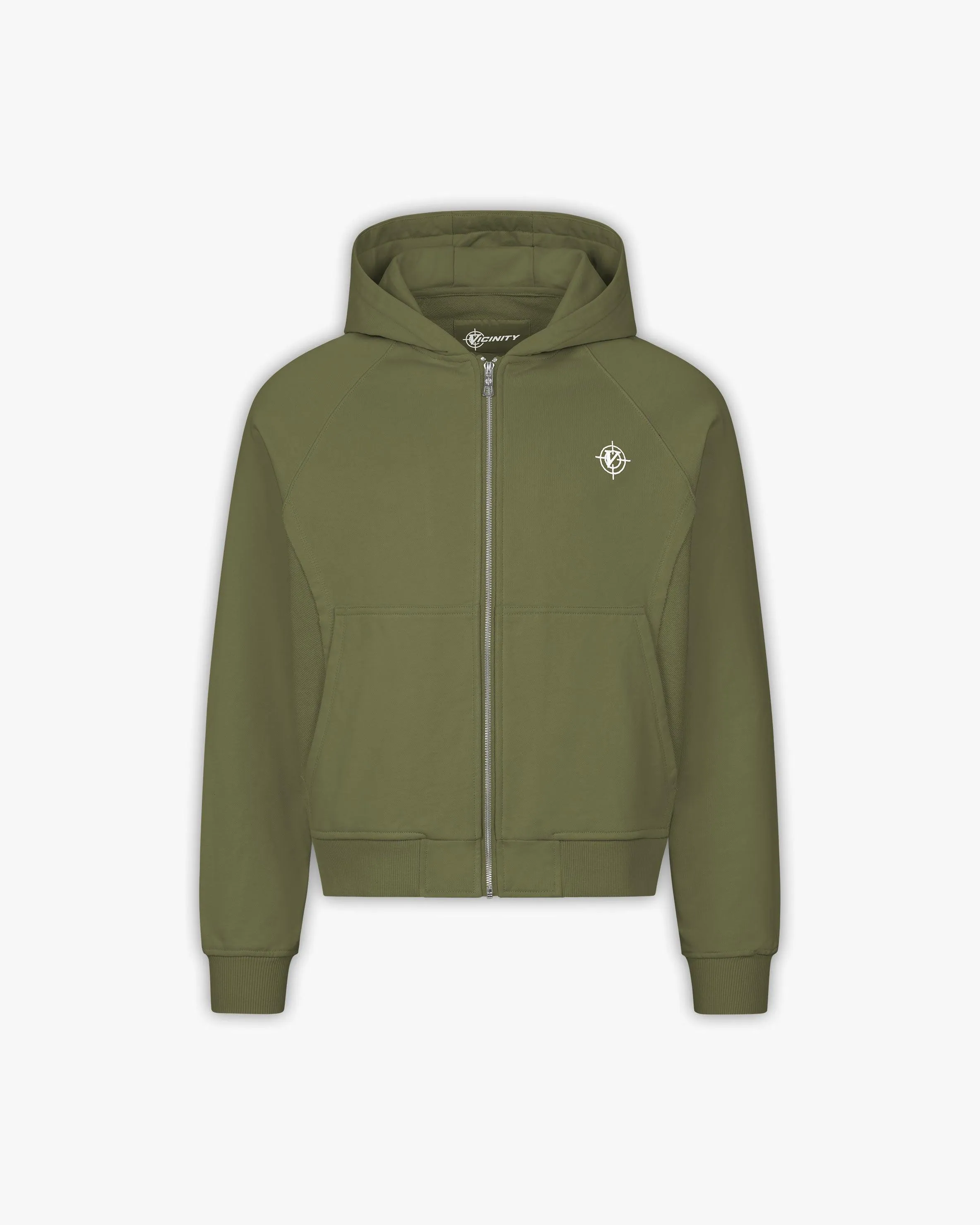 INSIDE OUT ZIP HOODIE KHAKI sold by vicinity