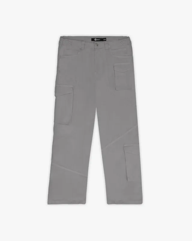 ASYMETRICAL CARGOPANTS DARK GREY sold by vicinity