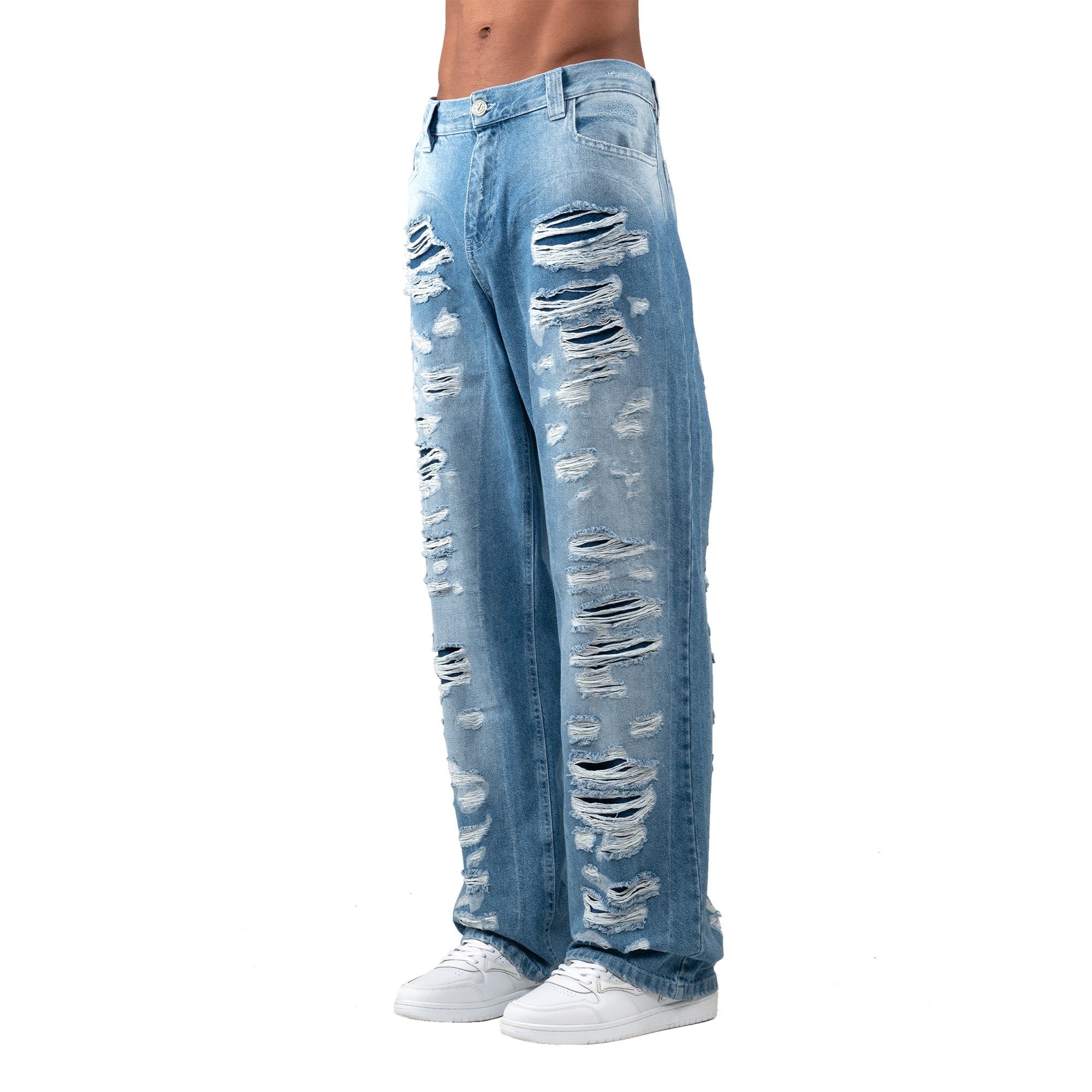 DISTRESSED DENIM LIGHT BLUE sold by vicinity product image thumbnail 3