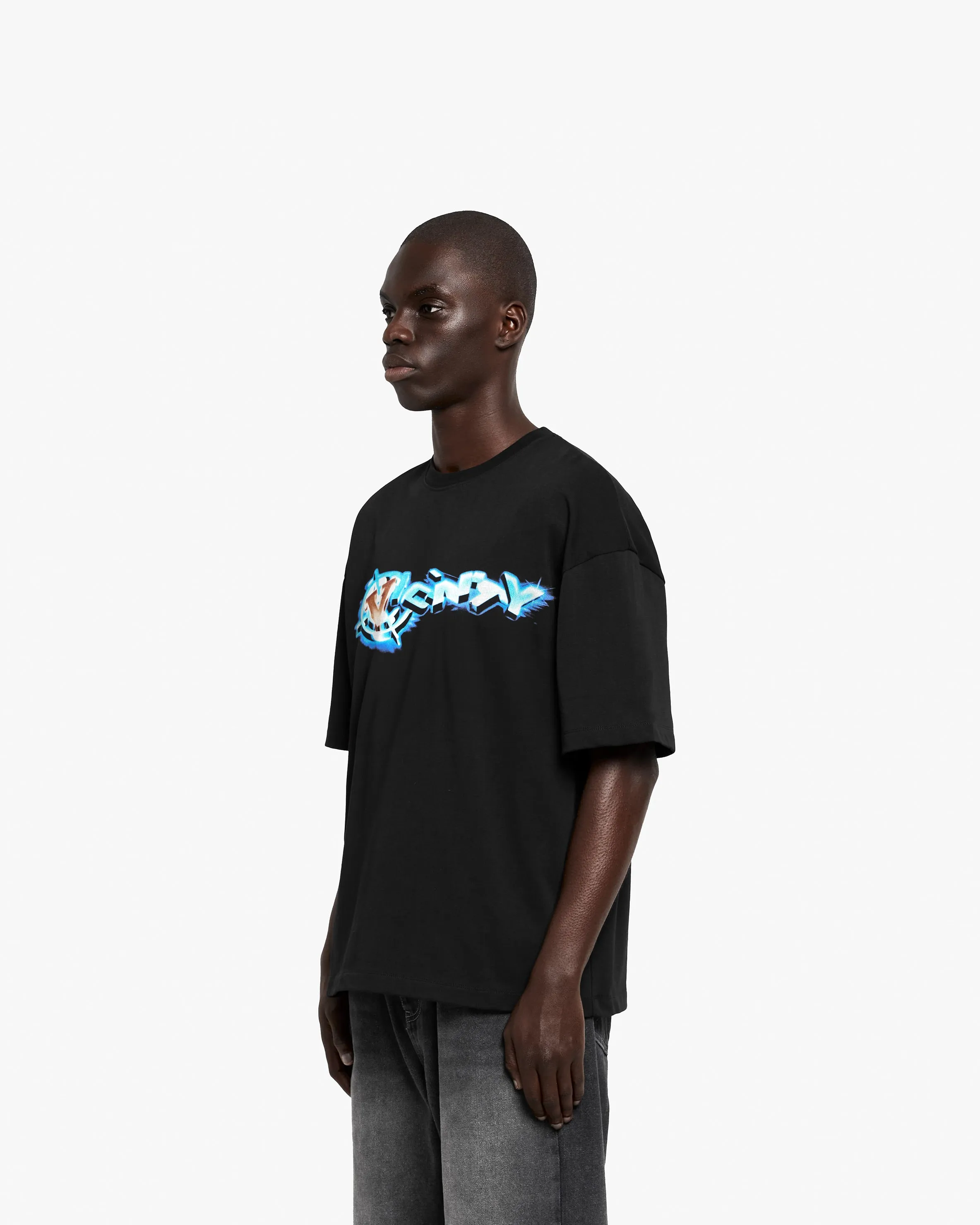 CHROME LOGO TEE BLACK sold by vicinity product image thumbnail 3