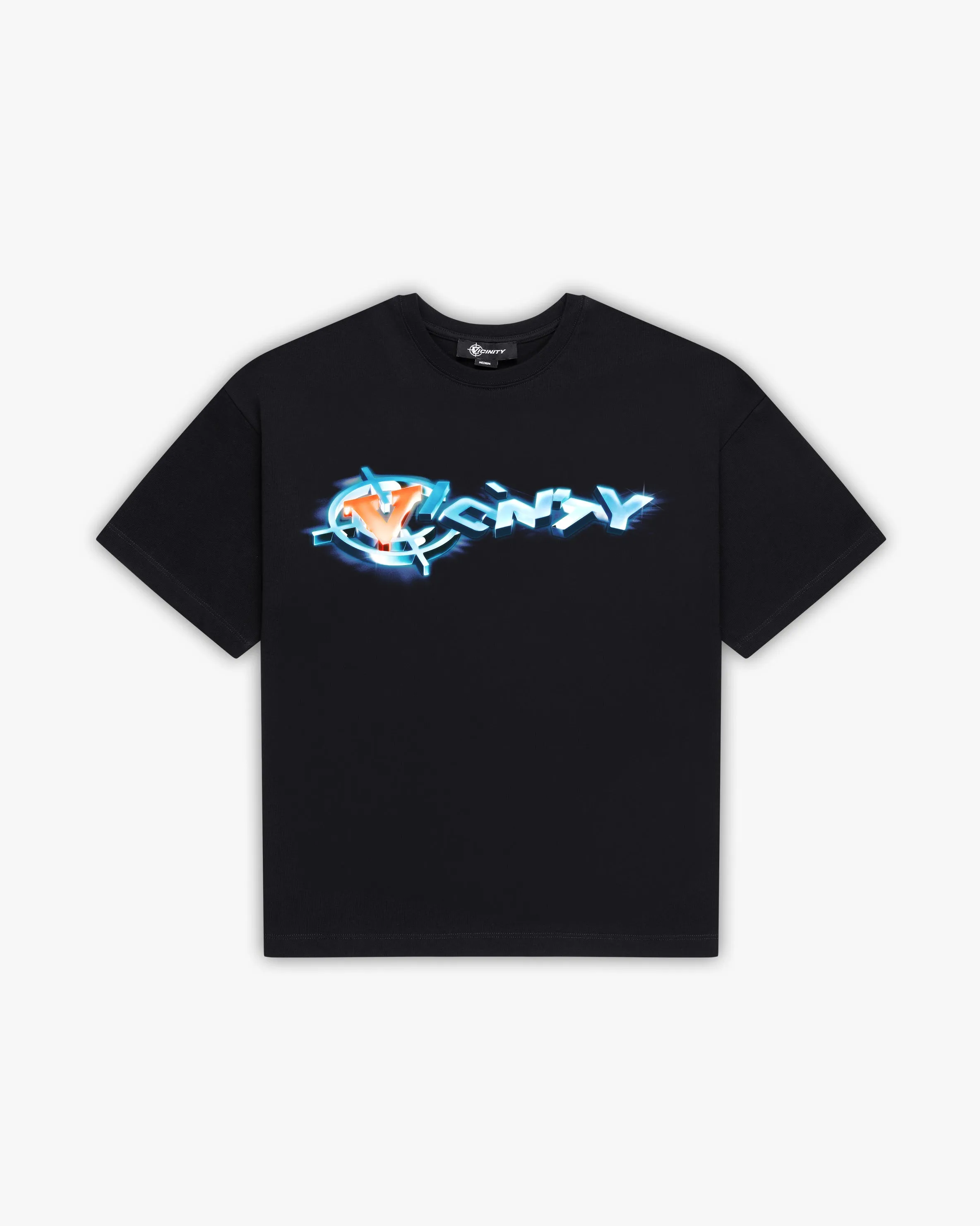 CHROME LOGO TEE BLACK sold by vicinity