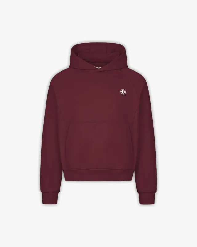 INSIDE OUT HOODIE WINE RED sold by vicinity