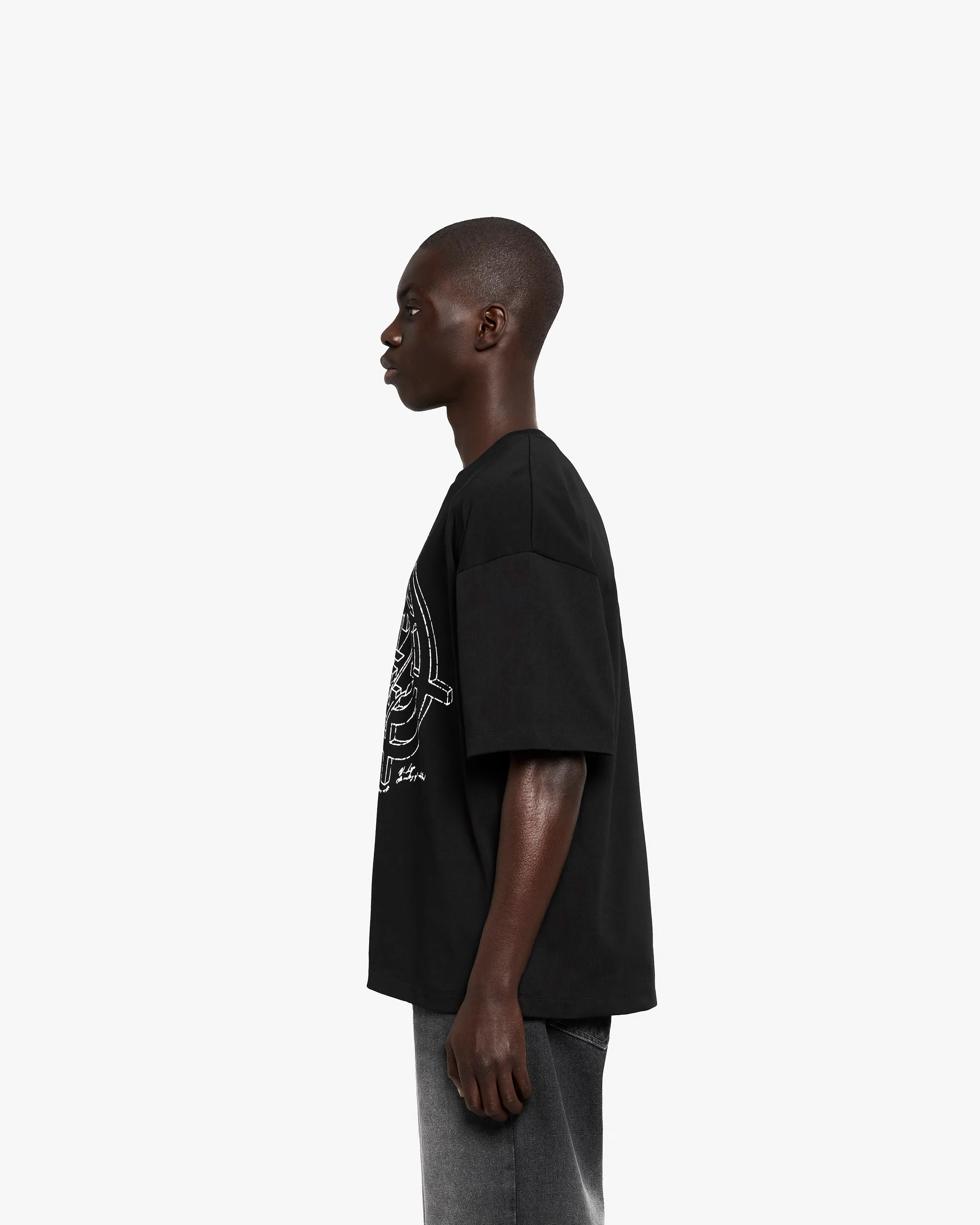 CONSTRUCTION LOGO TEE BLACK sold by vicinity product image thumbnail 4