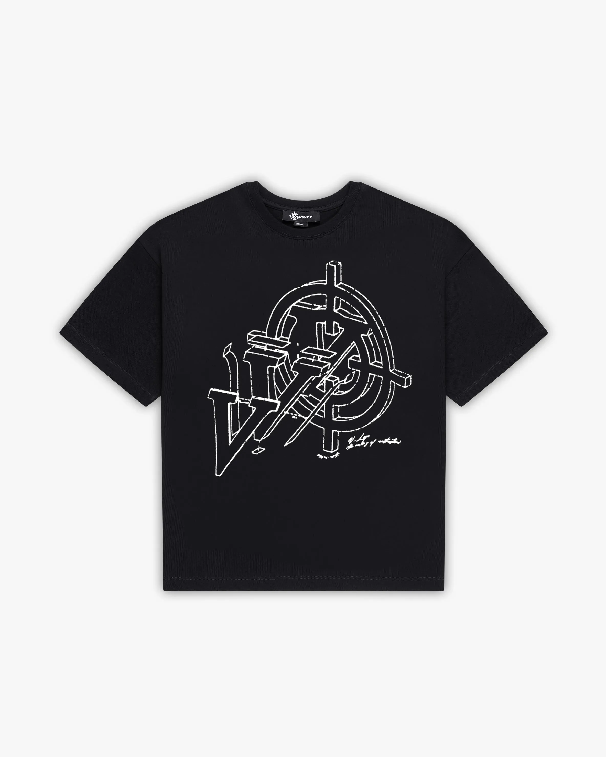 CONSTRUCTION LOGO TEE BLACK sold by vicinity