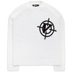 V-LOGO KNITWEAR WHITE sold by vicinity