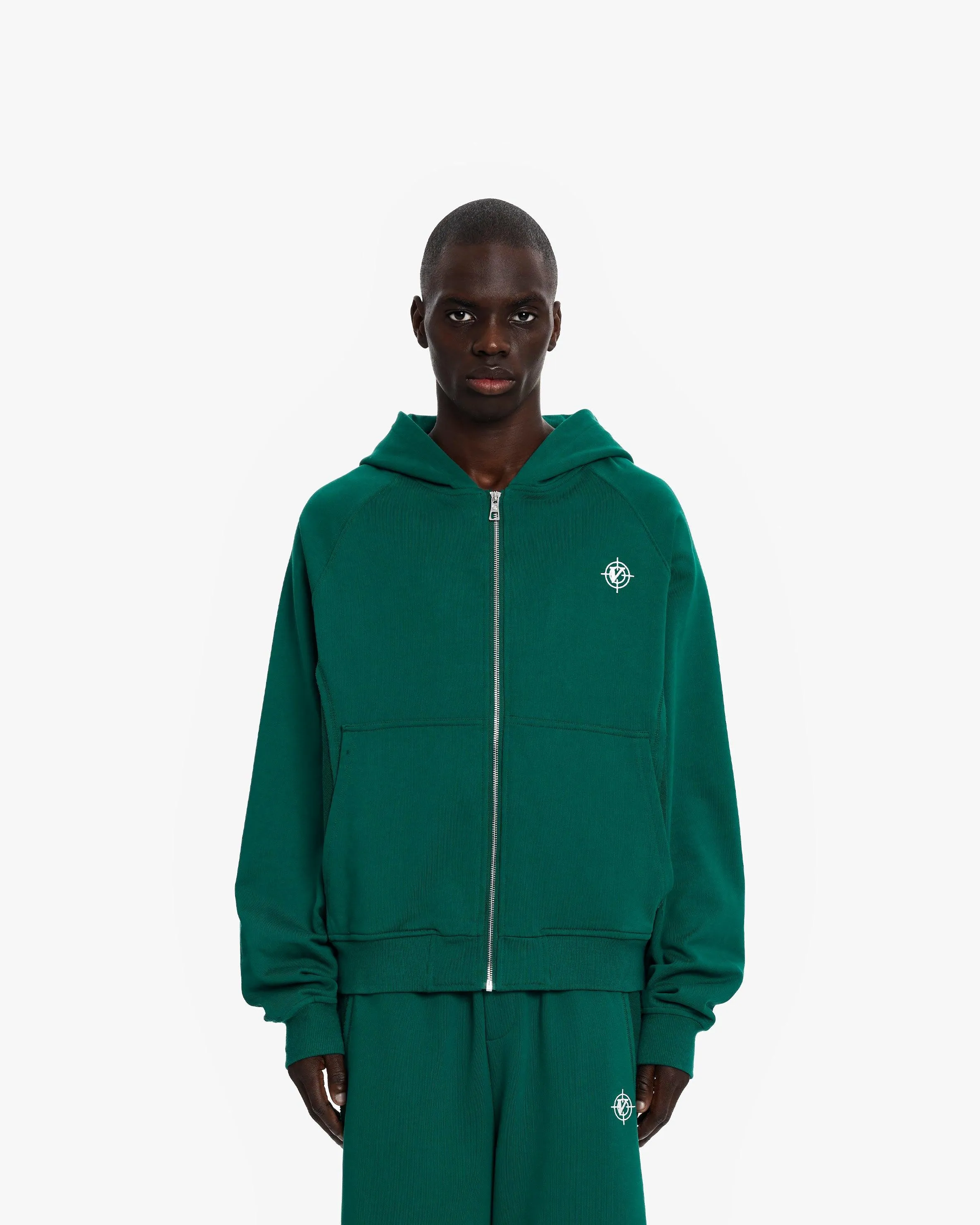 INSIDE OUT ZIP HOODIE FORREST GREEN sold by vicinity product image thumbnail 2