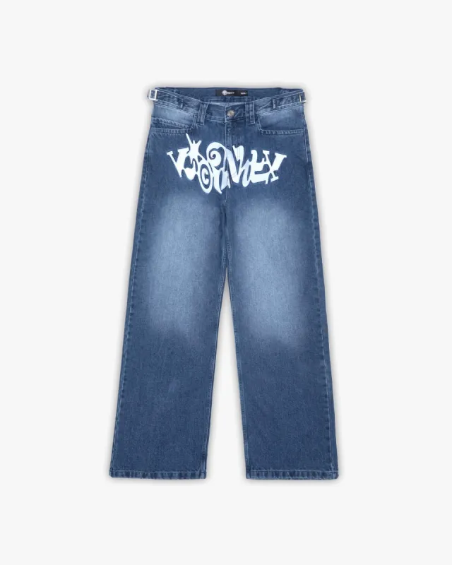 HAVOC DENIM DARK BLUE / WHITE made by vicinity