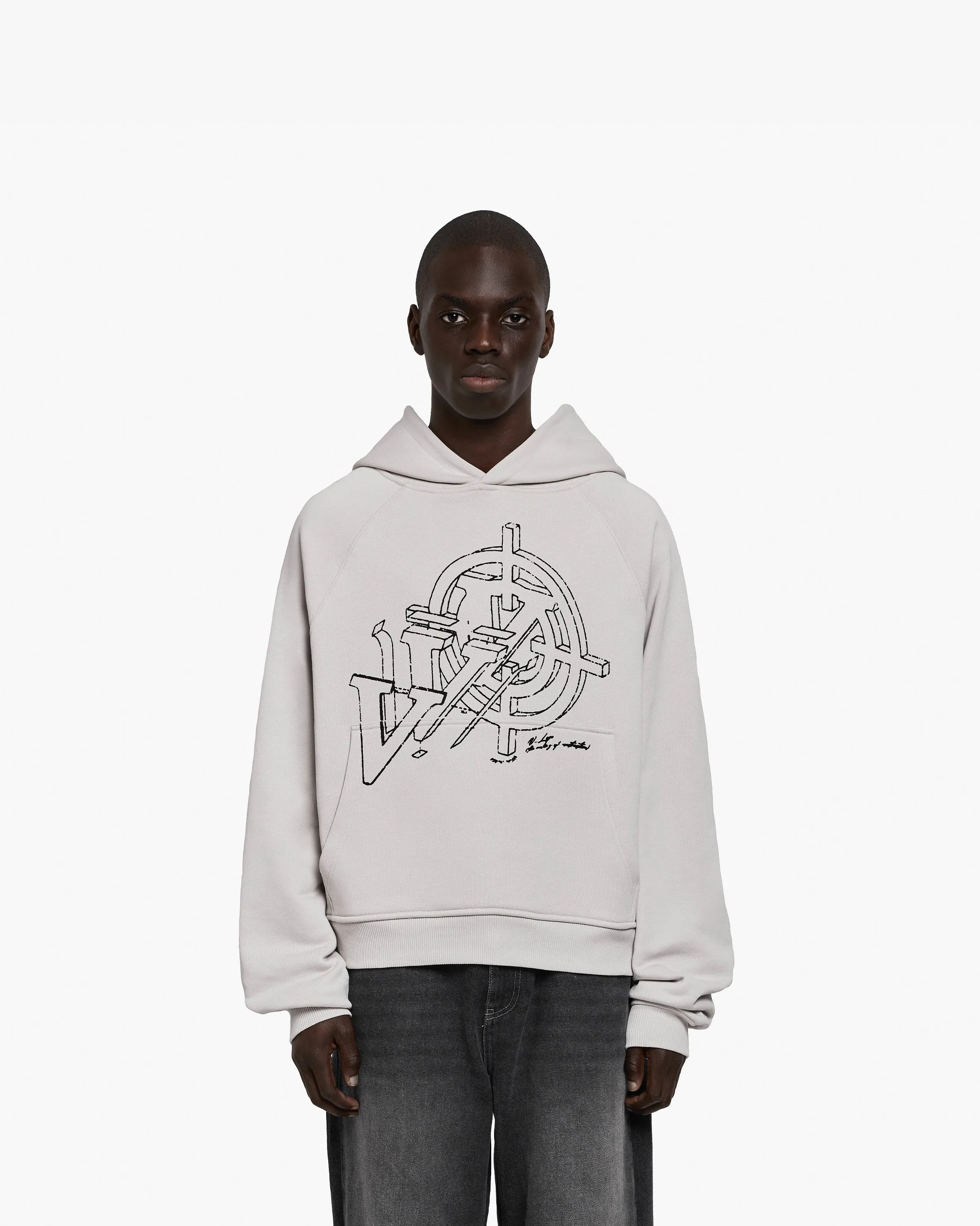 CONSTRUCTION LOGO HOODIE GREY sold by vicinity product image thumbnail 2