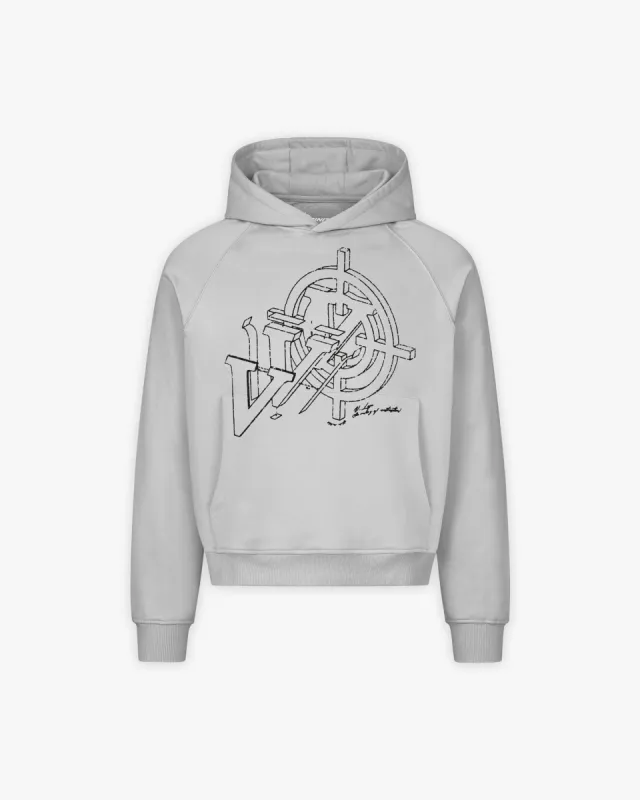 CONSTRUCTION LOGO HOODIE GREY made by vicinity