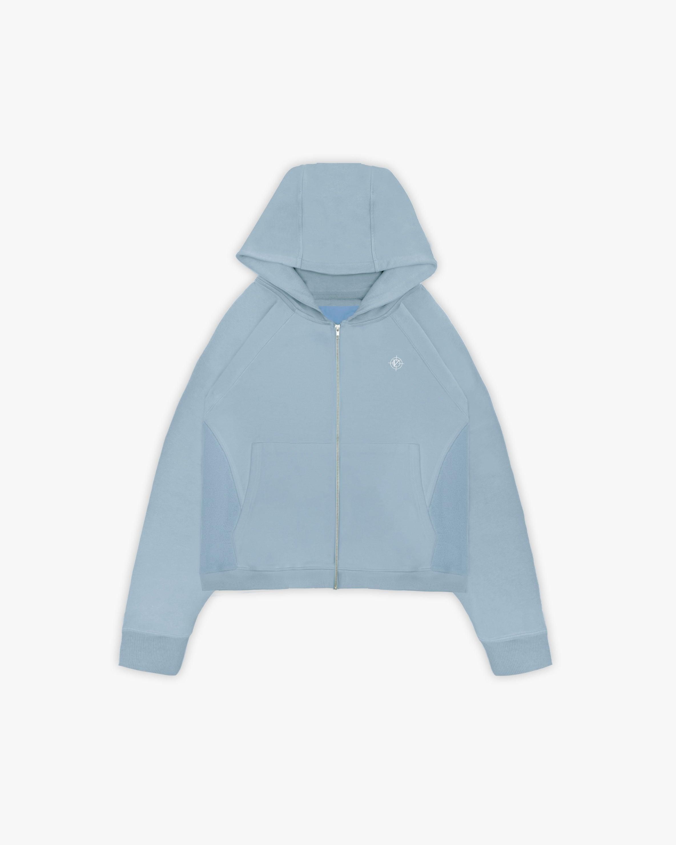 INSIDE OUT ZIP HOODIE SKY BLUE sold by vicinity