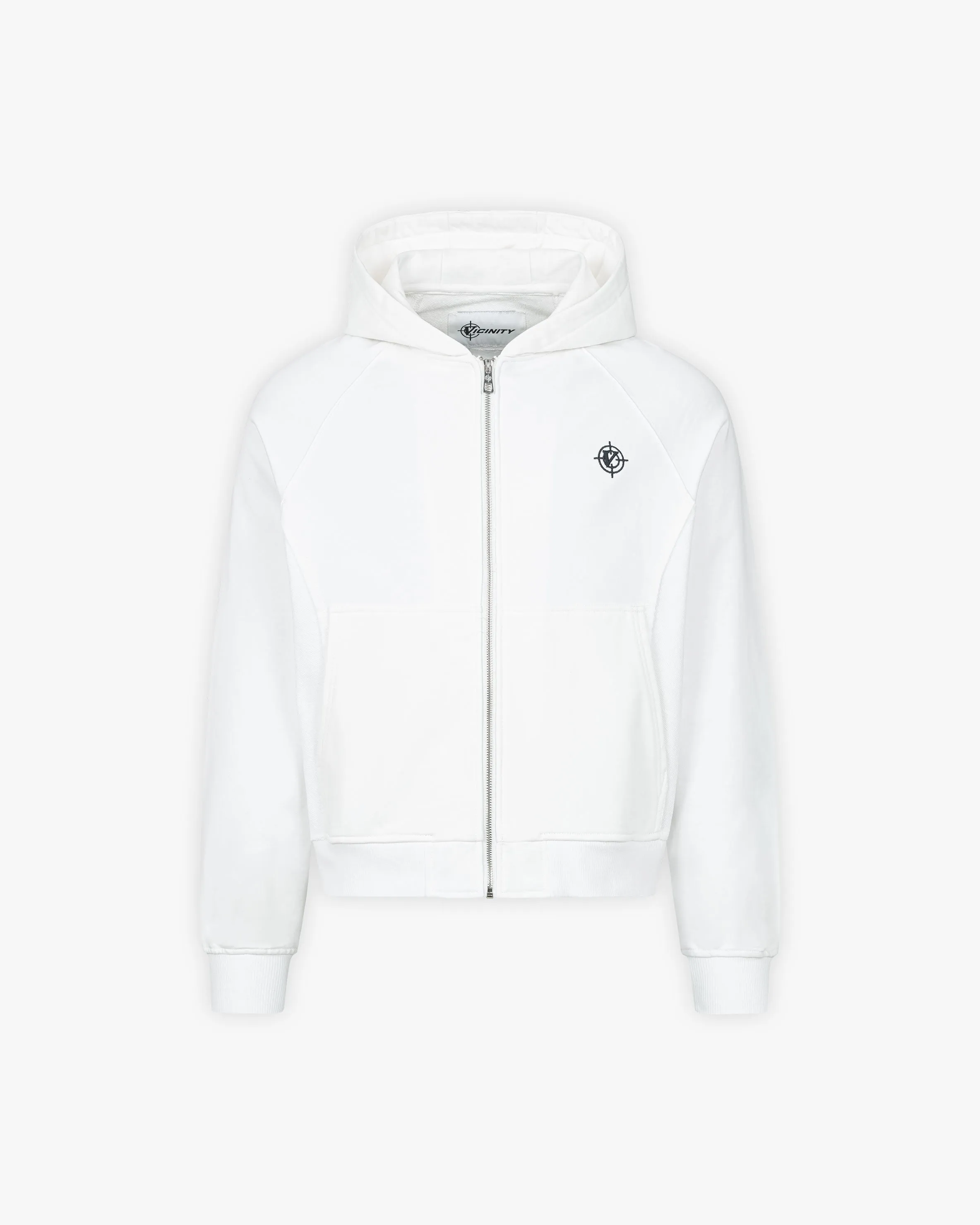 INSIDE OUT ZIP HOODIE WHITE sold by vicinity