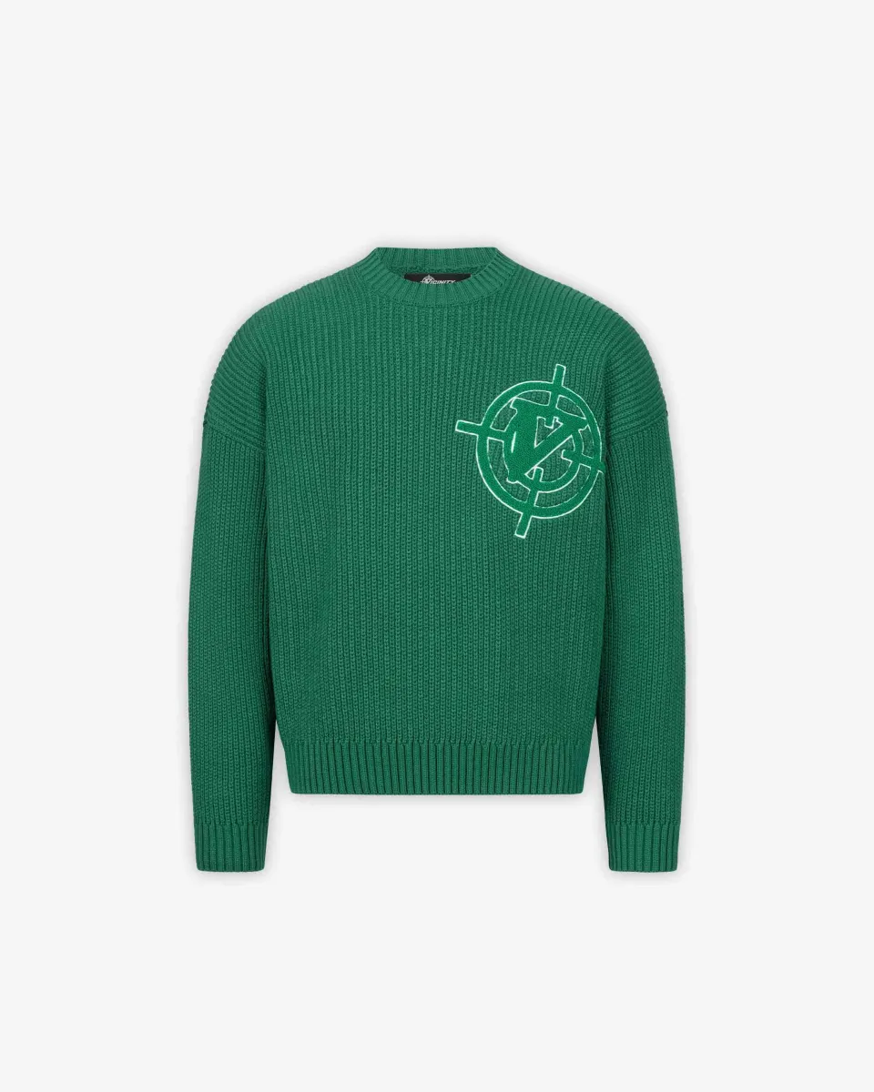 V-LOGO KNITWEAR GREEN sold by vicinity