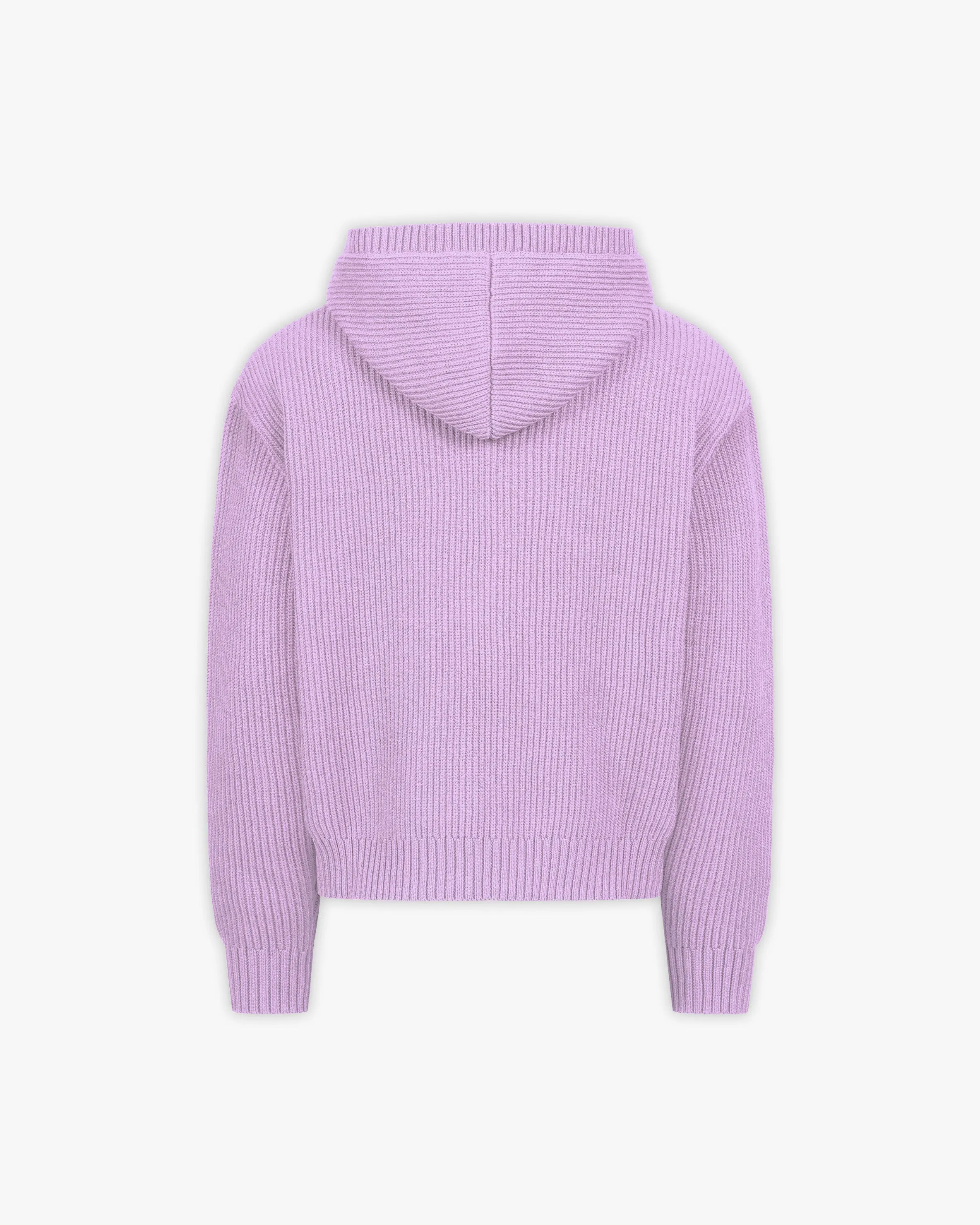 V-LOGO KNIT ZIP HOODIE LAVENDER sold by vicinity product image thumbnail 4