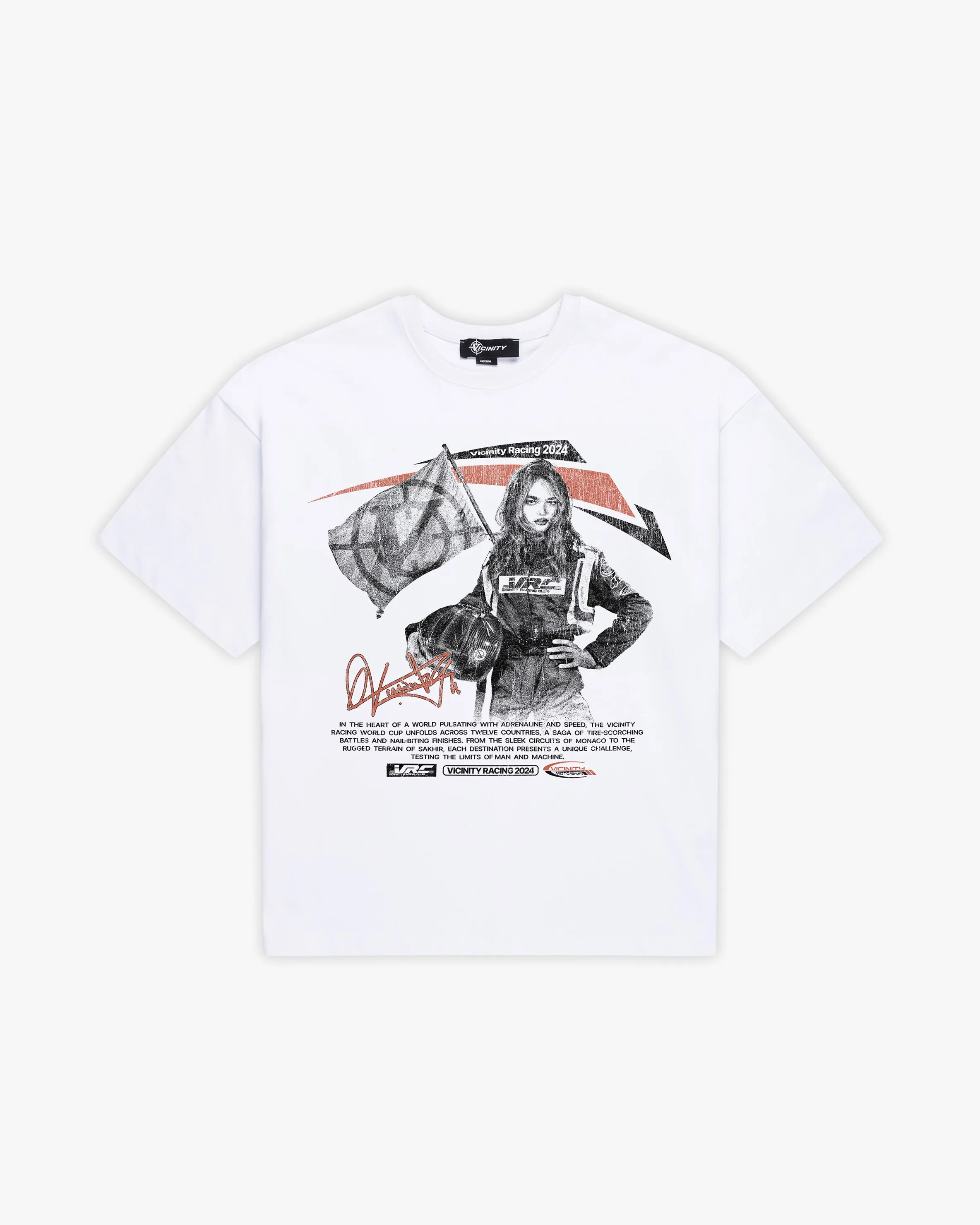 RACING GIRL TEE WHITE sold by vicinity