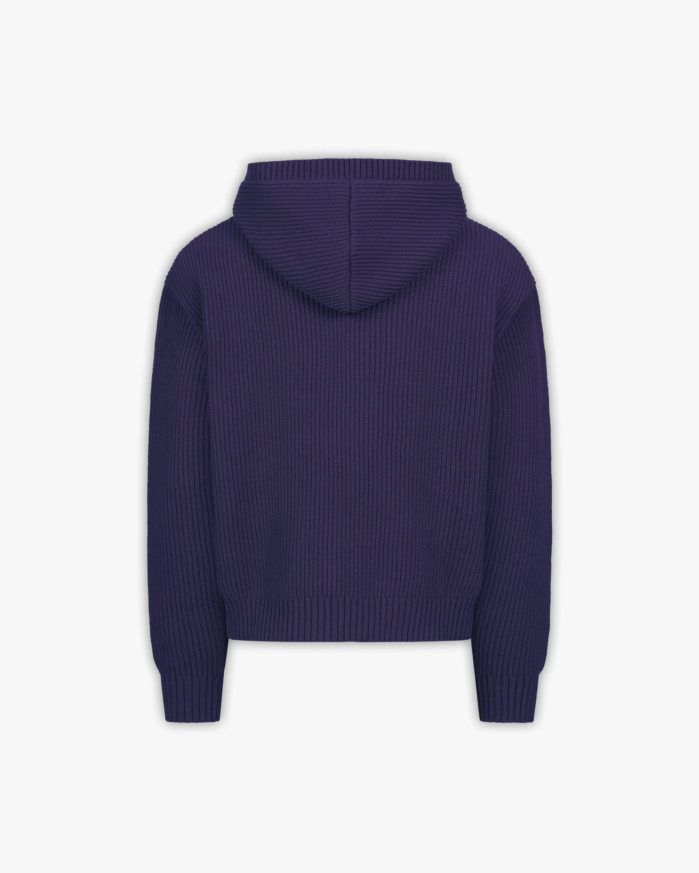 V-LOGO KNIT ZIP HOODIE NAVY sold by vicinity product image thumbnail 3