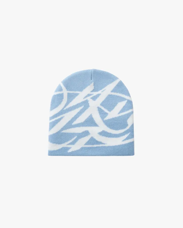 SCRIPT LOGO BEANIE - BLUE sold by vicinity