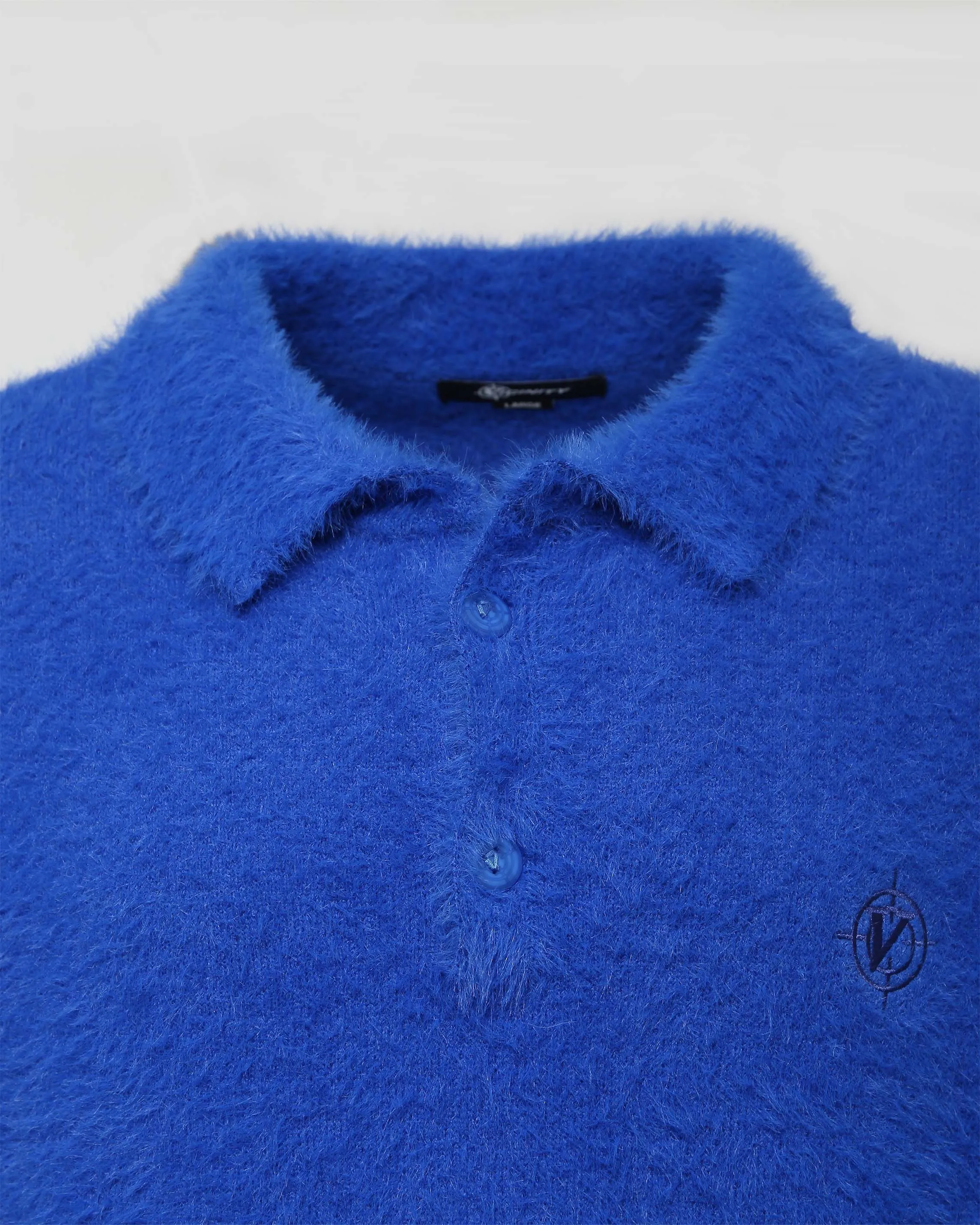 FAUX MINK POLO SWEATER ROYAL BLUE sold by vicinity product image thumbnail 3