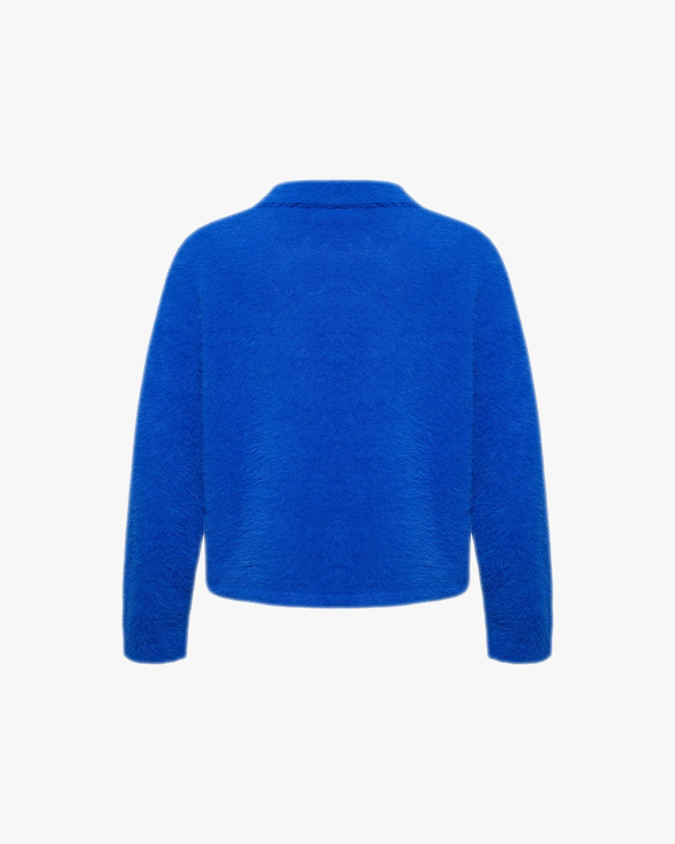 FAUX MINK POLO SWEATER ROYAL BLUE sold by vicinity product image thumbnail 2