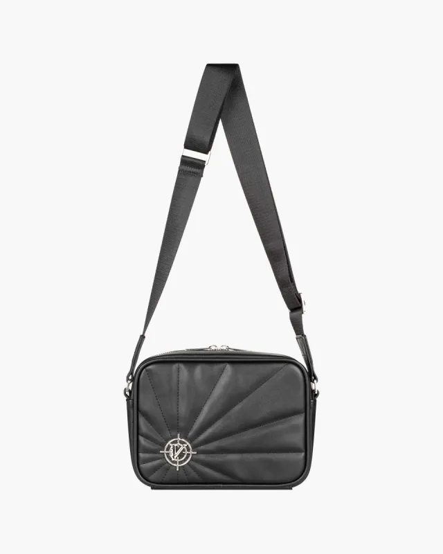 X LEATHER SHOULDERBAG BLACK sold by vicinity