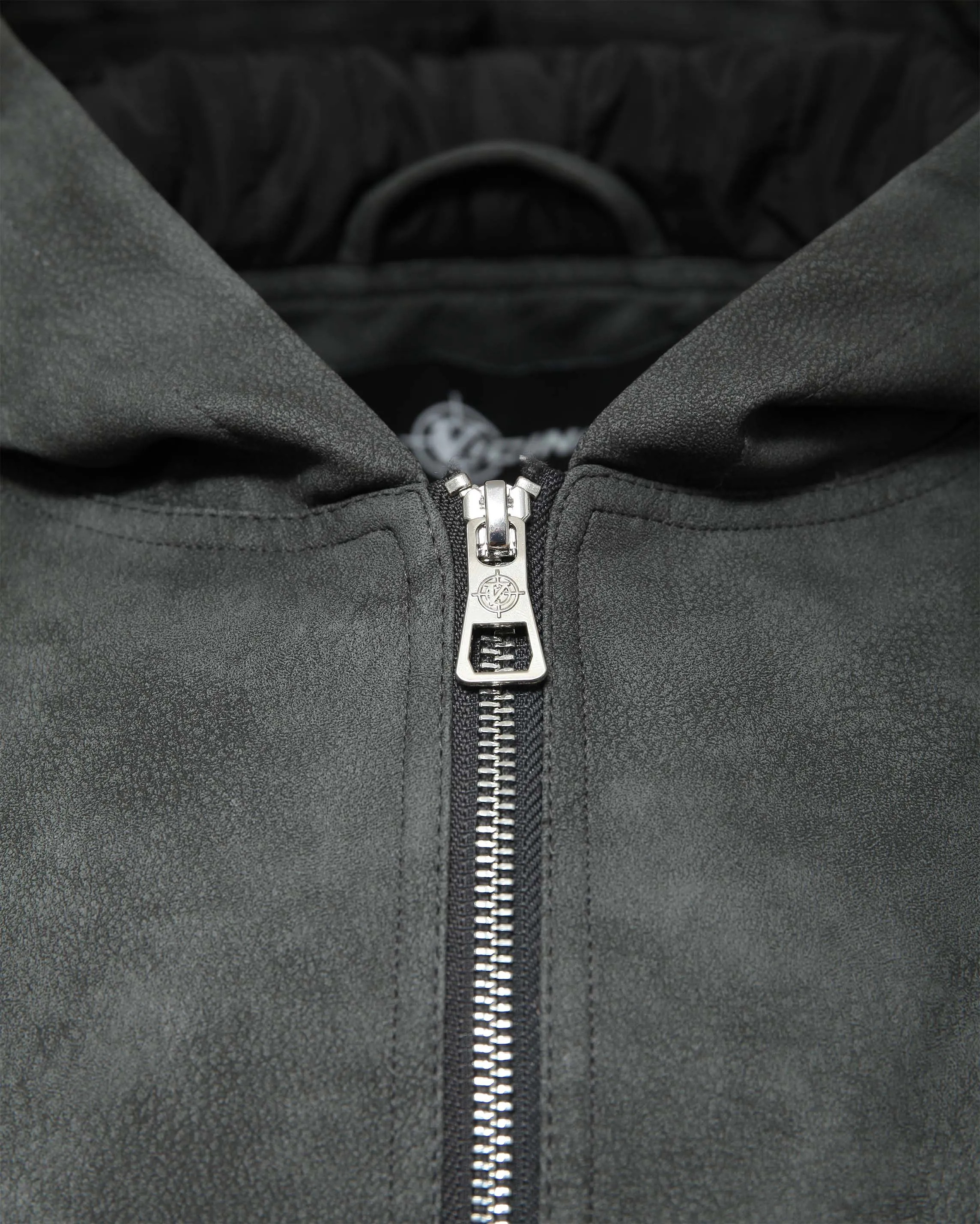 SCRIPT LOGO LEATHER JACKET GREY sold by vicinity product image thumbnail 3